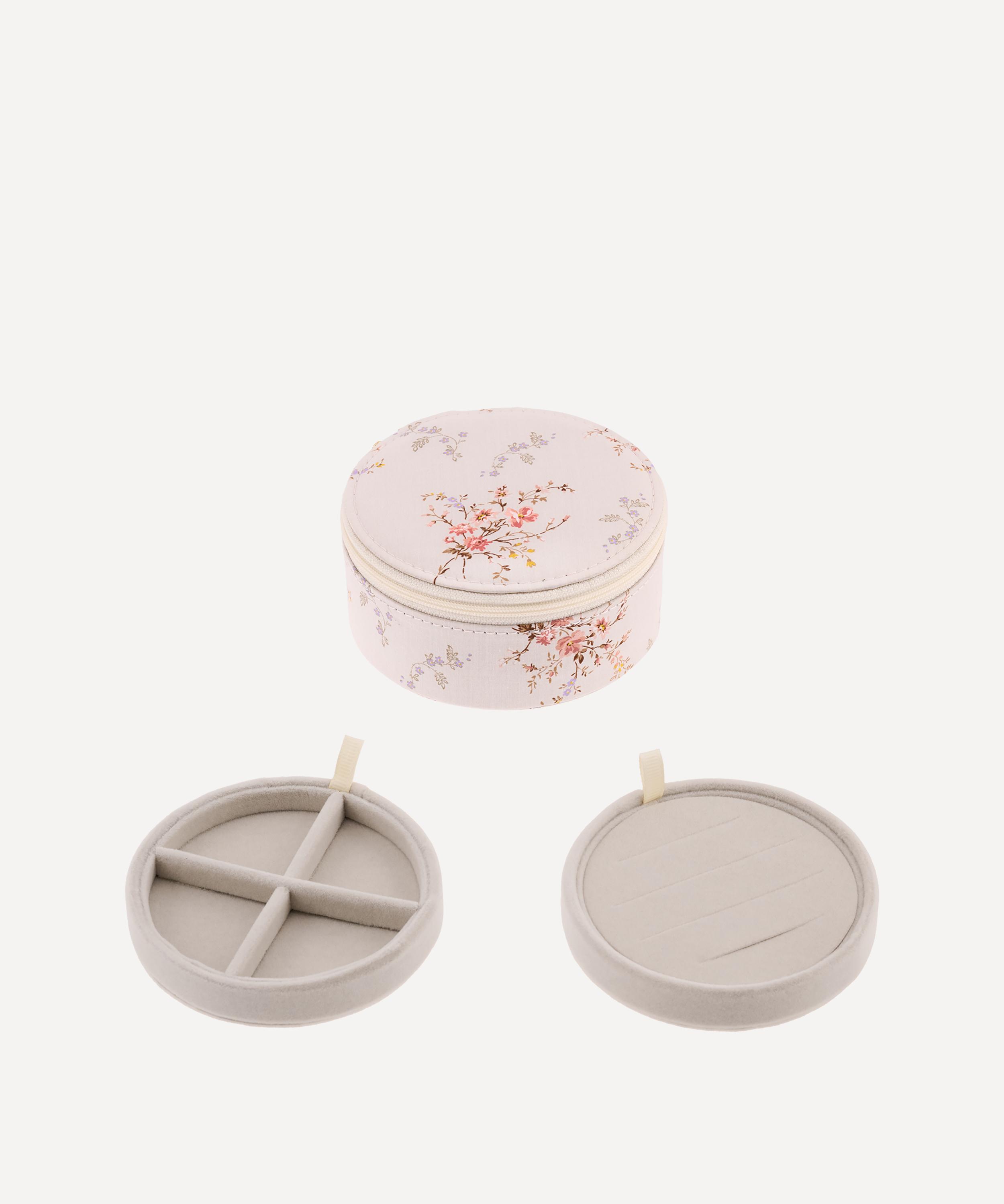 Bon Dep - x Bridgerton Garden Blooms Tana Lawn&trade; Cotton Round Jewellery Box