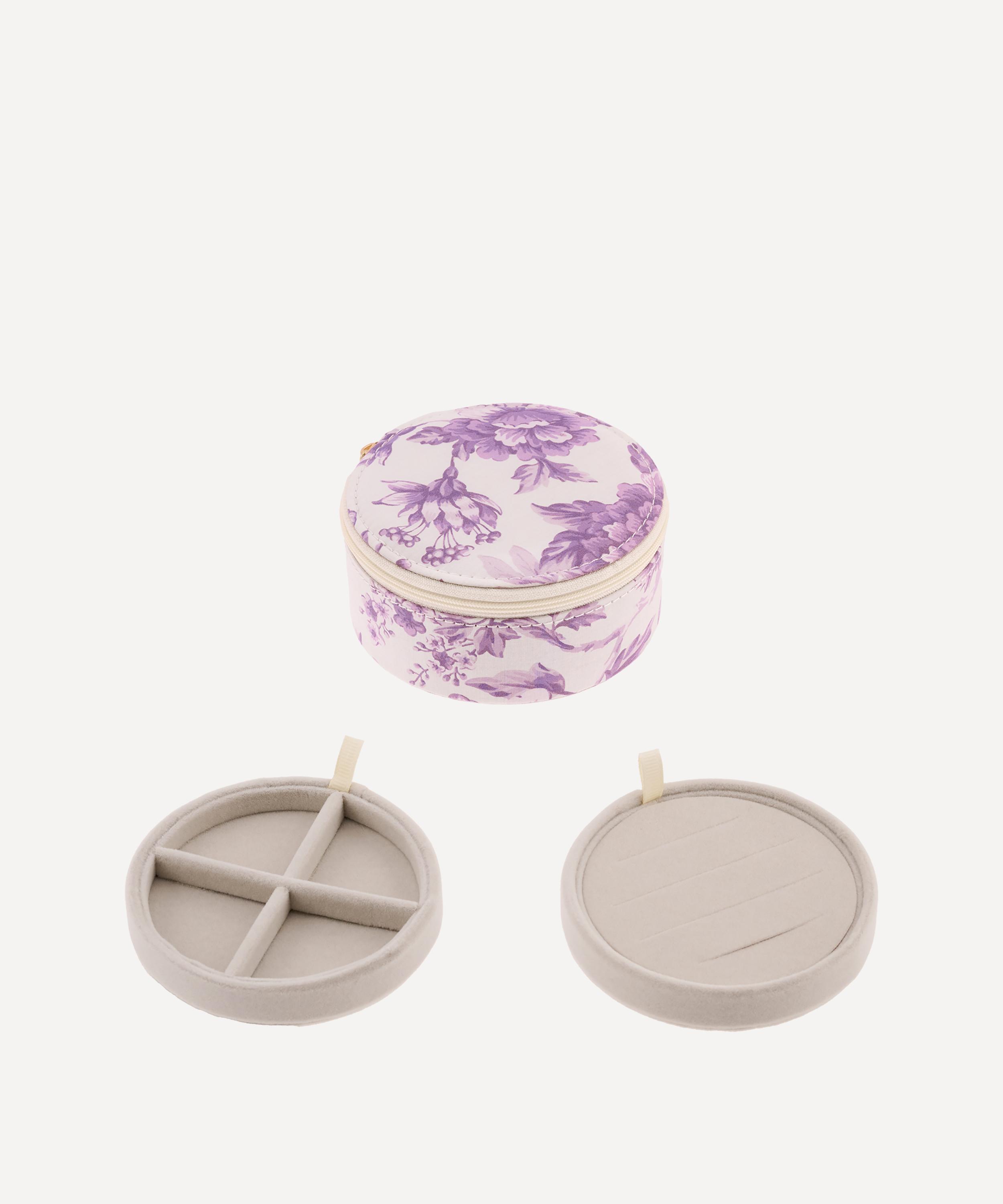 Bon Dep - x Bridgerton Regency Trail Tana Lawn&trade; Cotton Round Jewellery Box