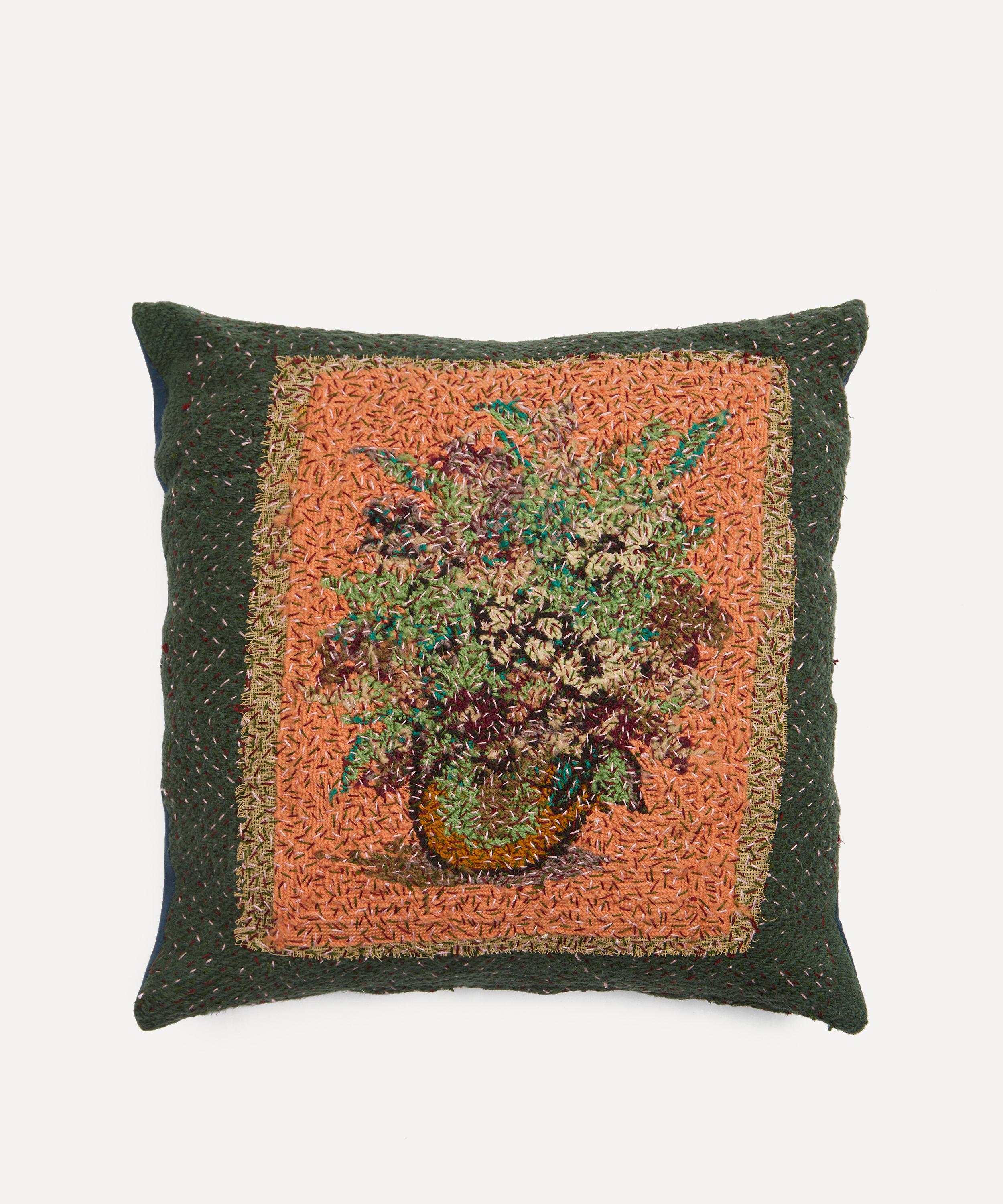 By Walid - 1940s French Woollen Needlepoint Cushion 1405