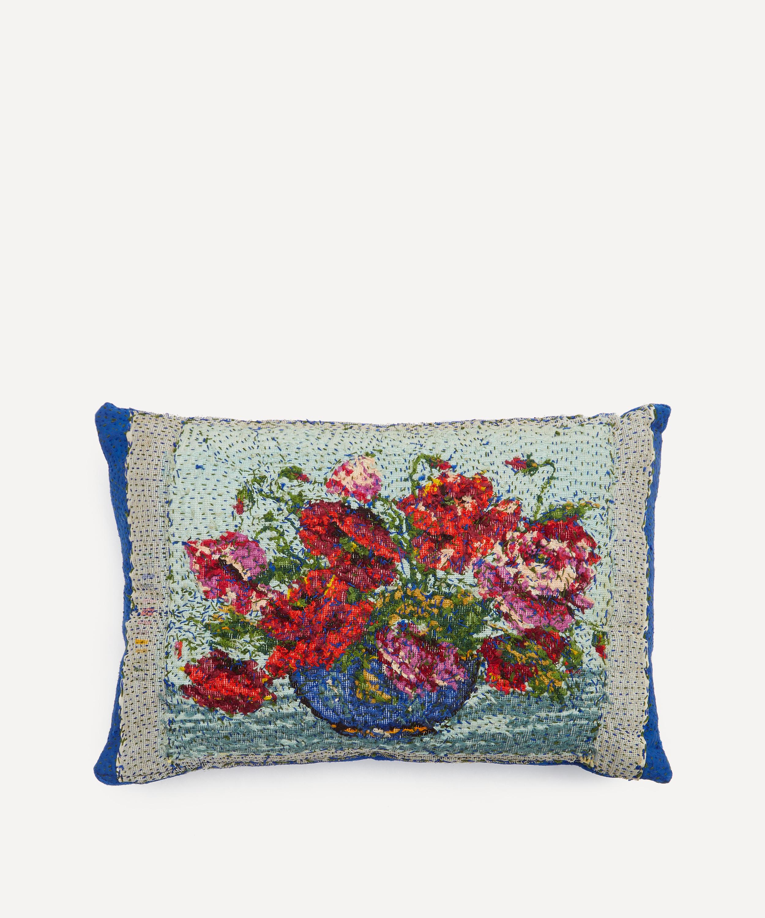 By Walid - 1940s French Woollen Needlepoint Cushion 1420