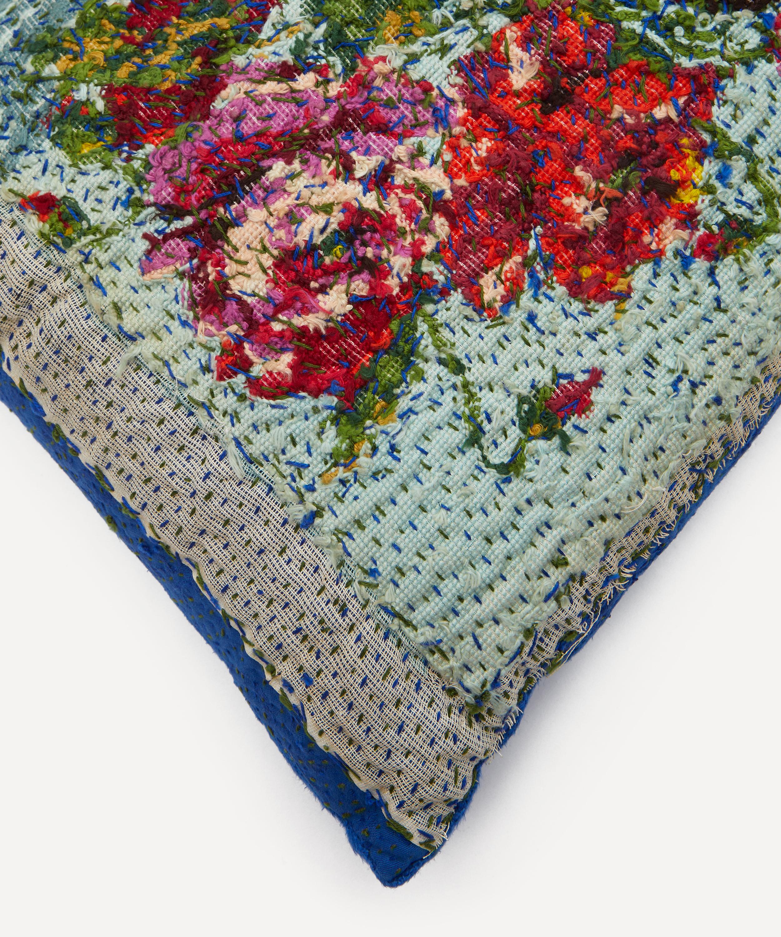 By Walid - 1940s French Woollen Needlepoint Cushion 1420 image number 2