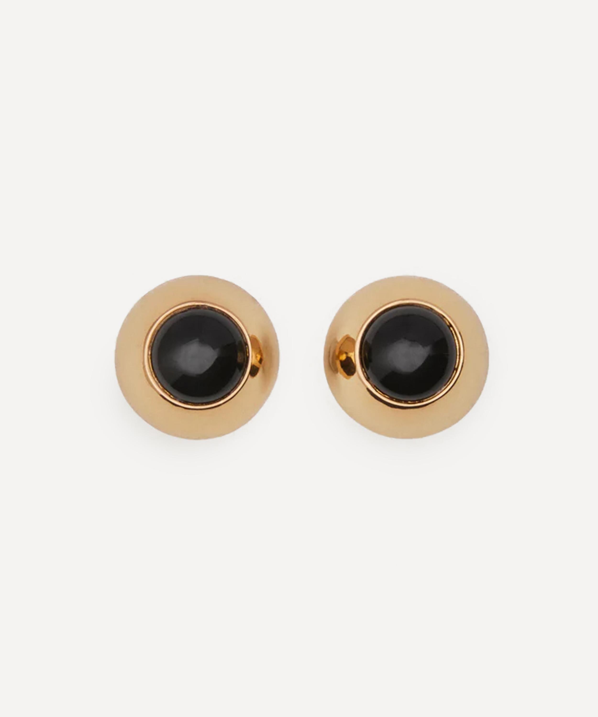 Julietta - 24ct Gold-Plated Bombé Stud Earrings