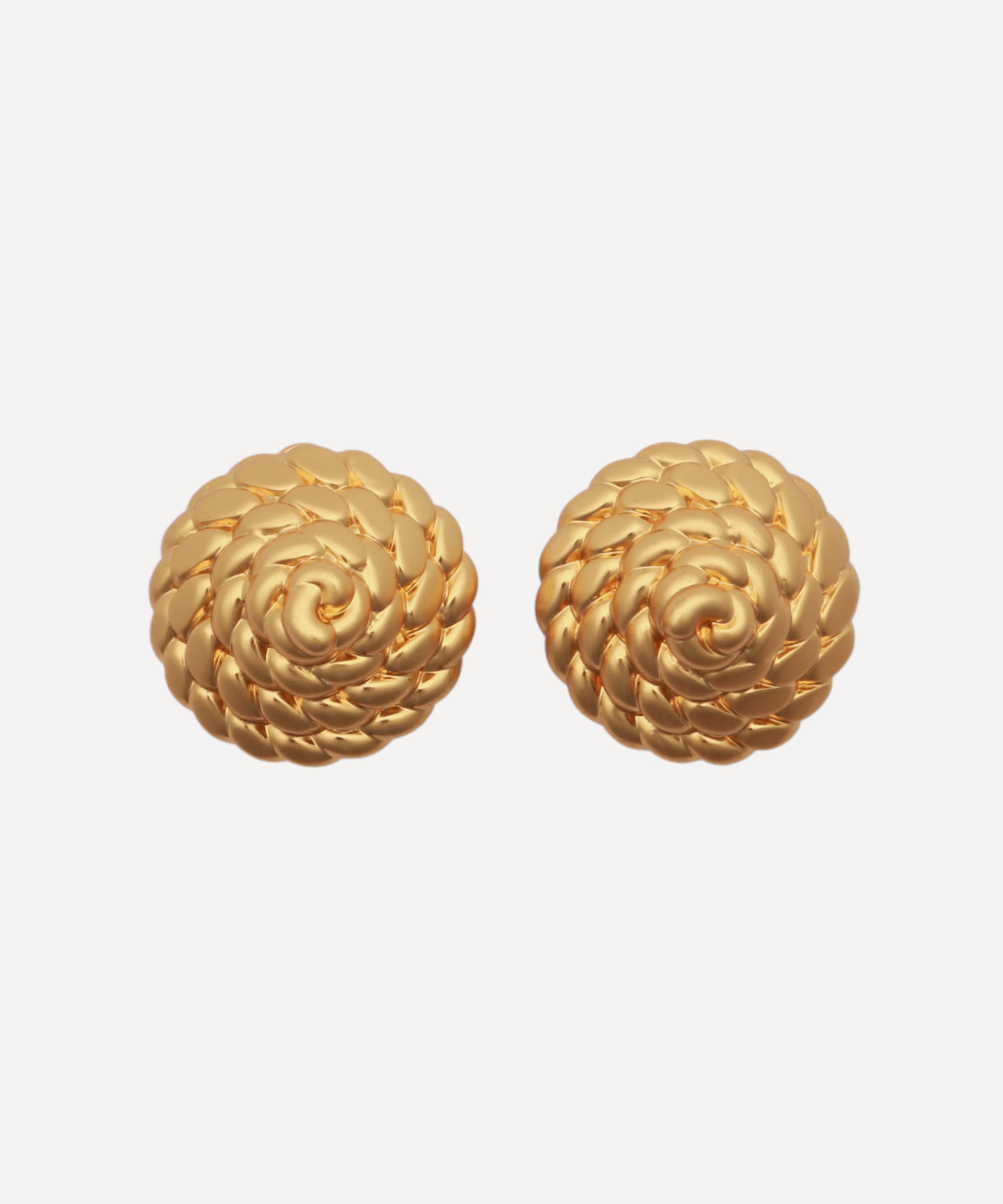 Julietta - 24 Gold-Plated Spiral Stud Earrings
