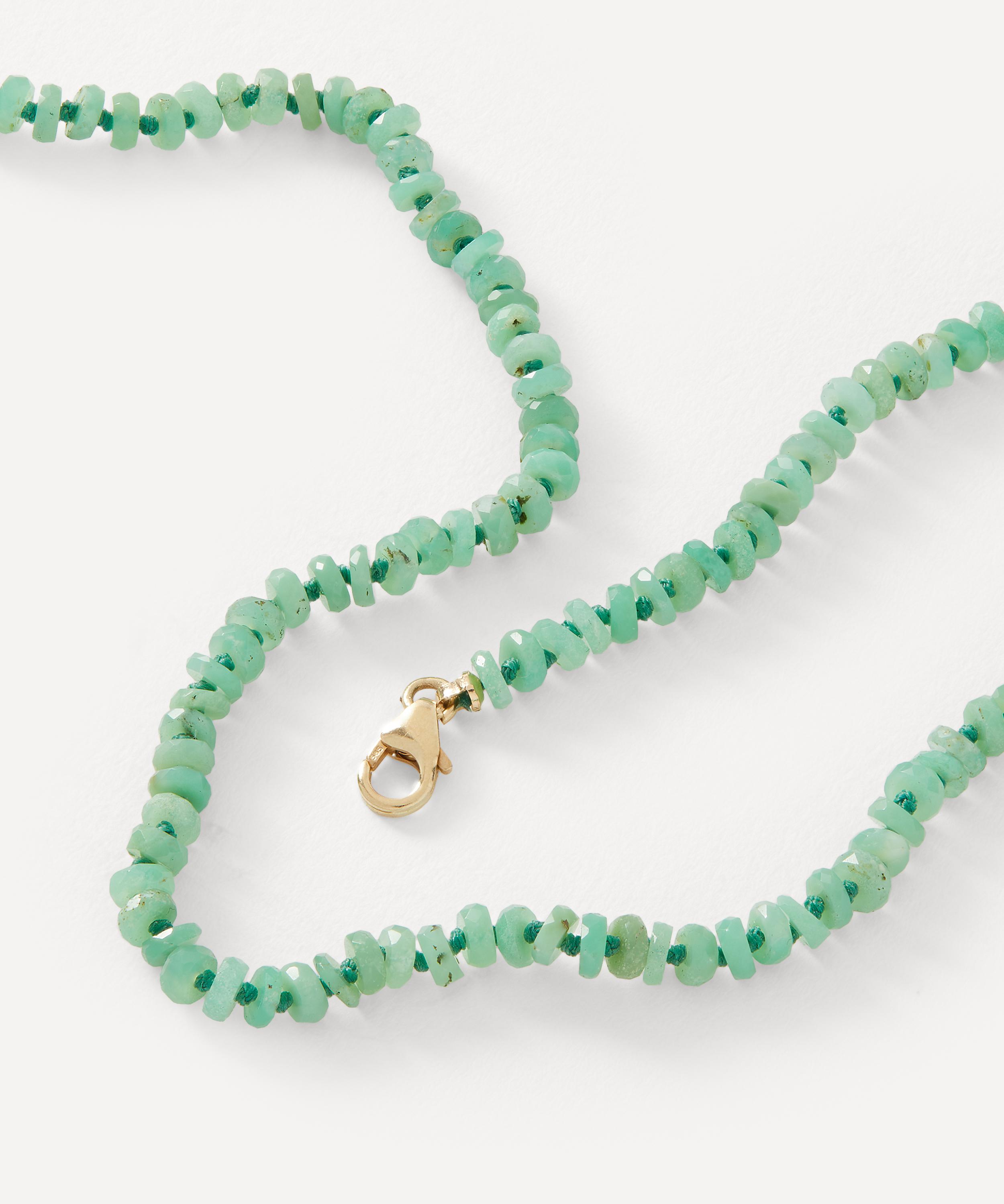 Andrea Fohrman - 14ct Gold Green Ethiopian Opal Beaded Necklace image number 1