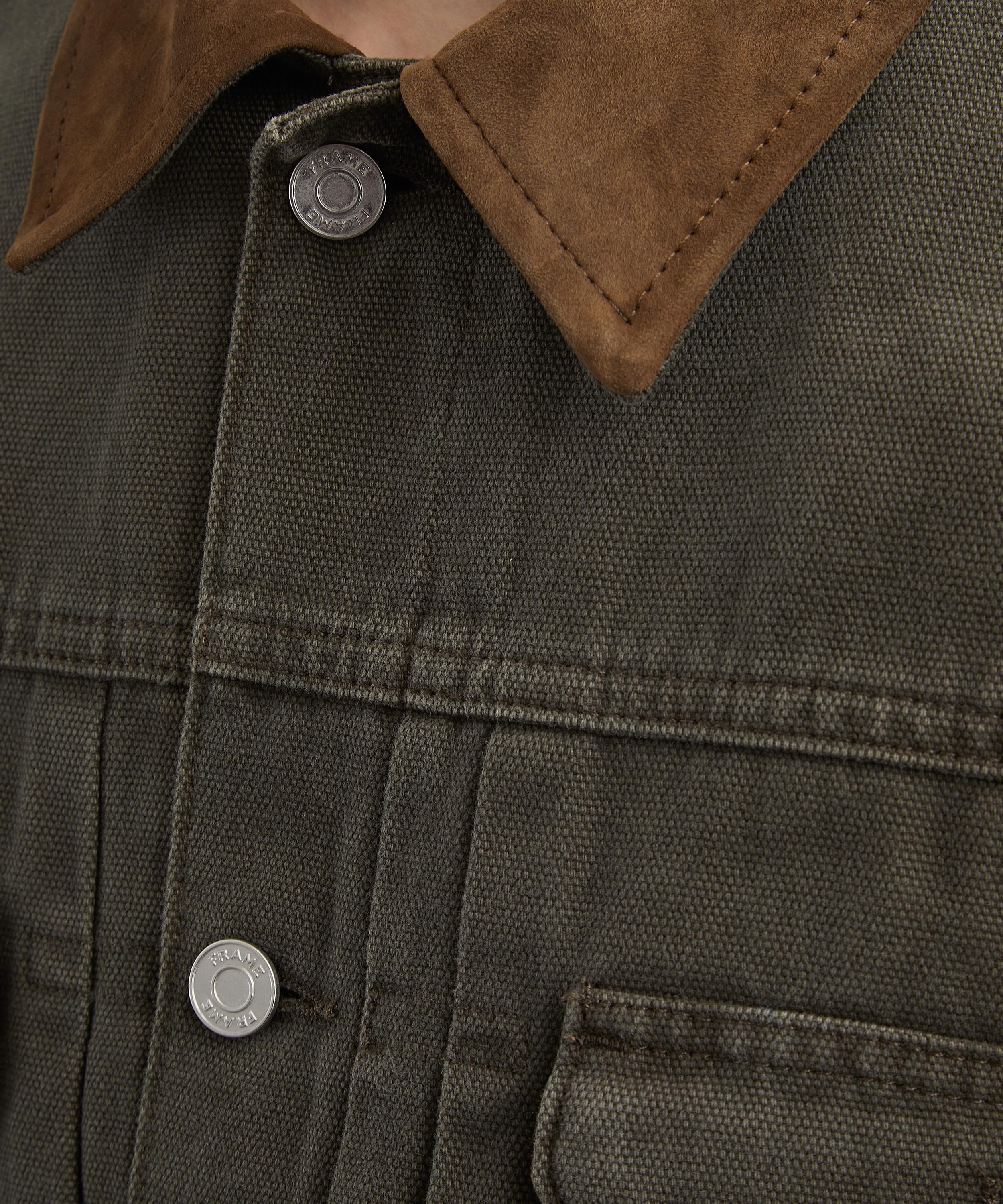 Frame - Suede Collar Trucker Jacket image number 4