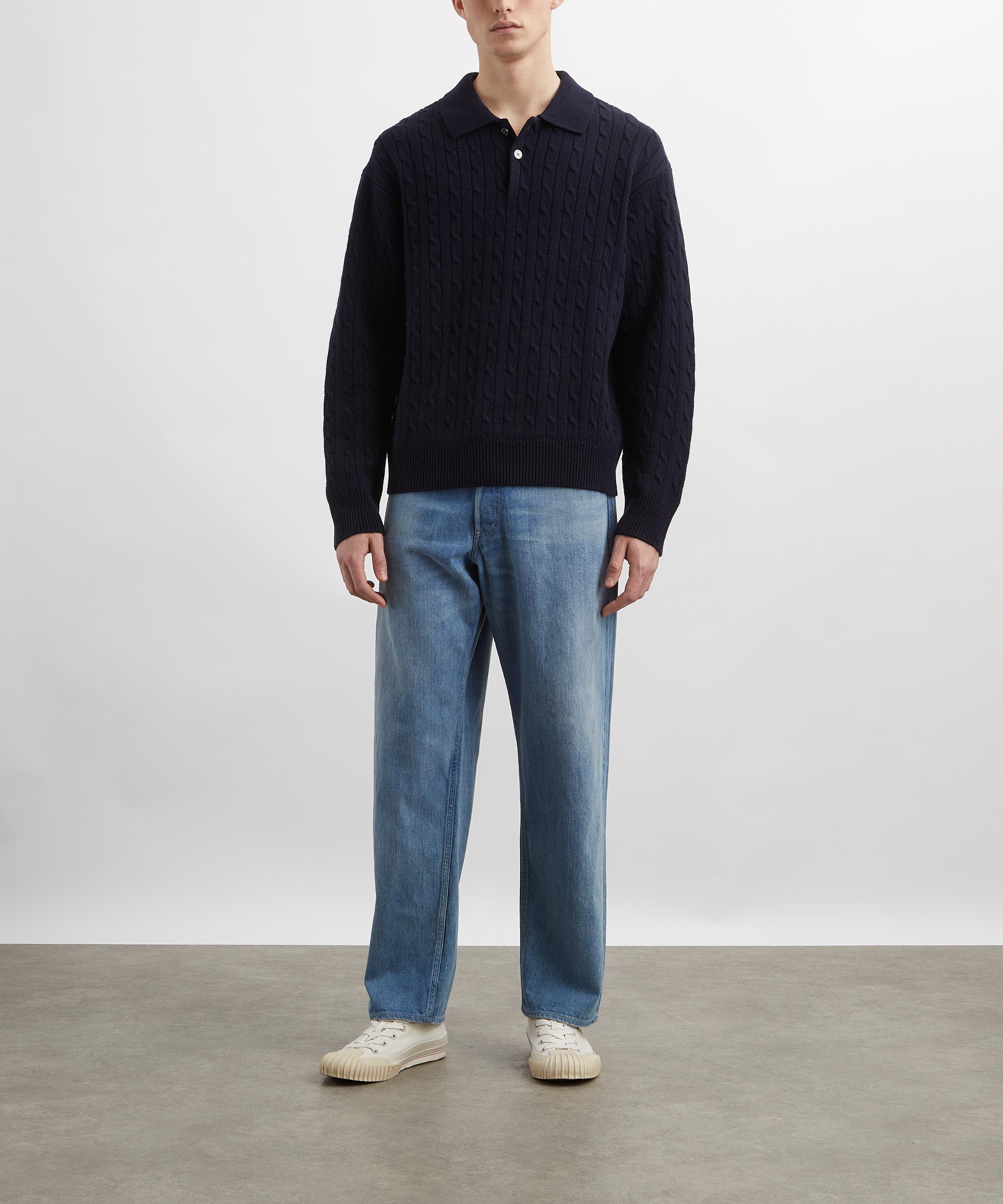 Frame - Cable Knit Polo Sweater image number 1