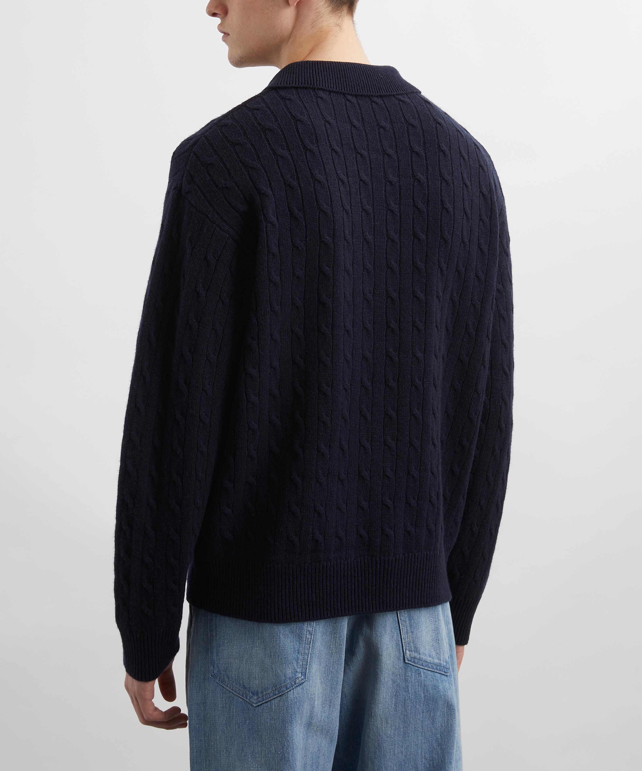 Frame - Cable Knit Polo Sweater image number 3