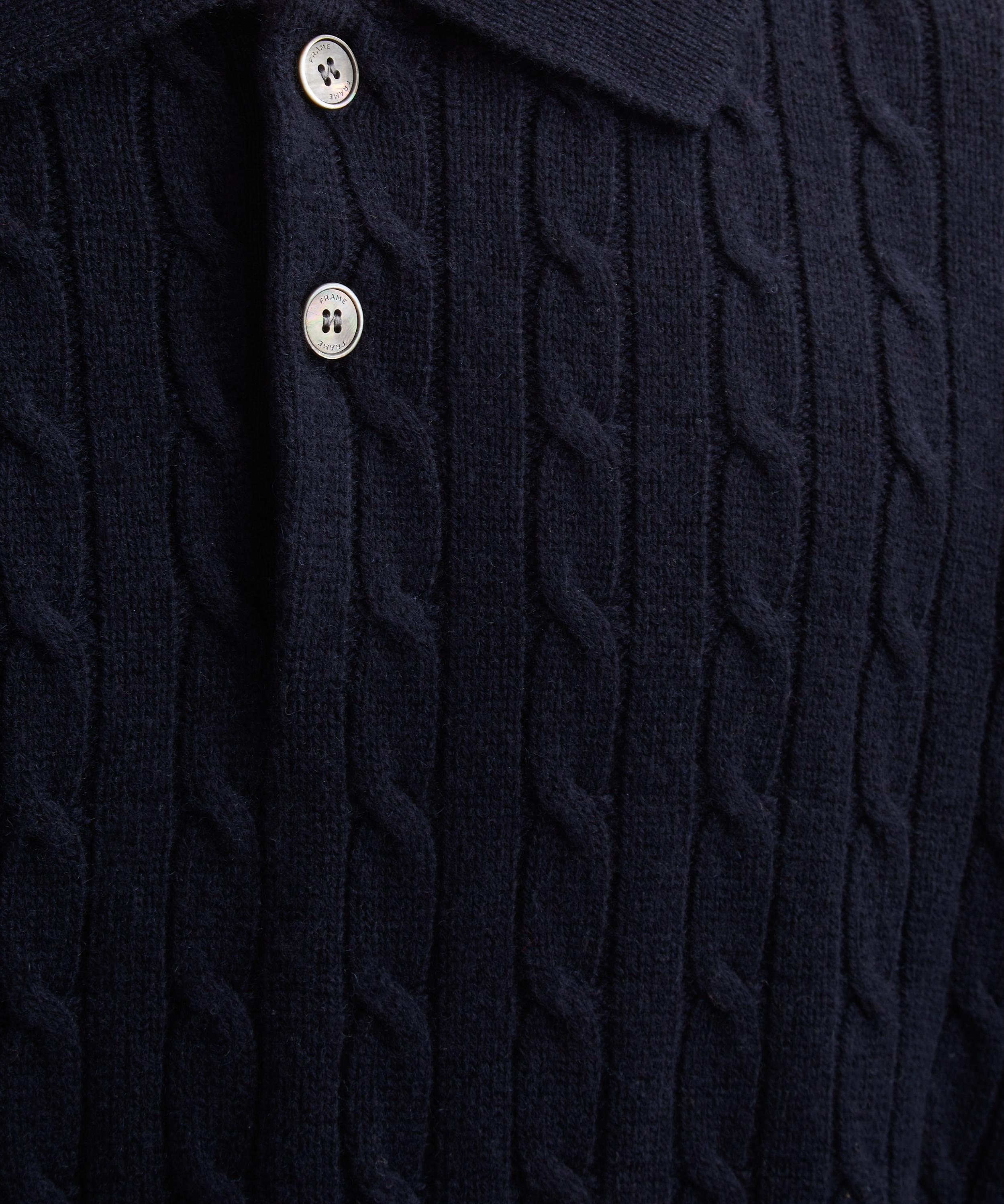 Frame - Cable Knit Polo Sweater image number 4