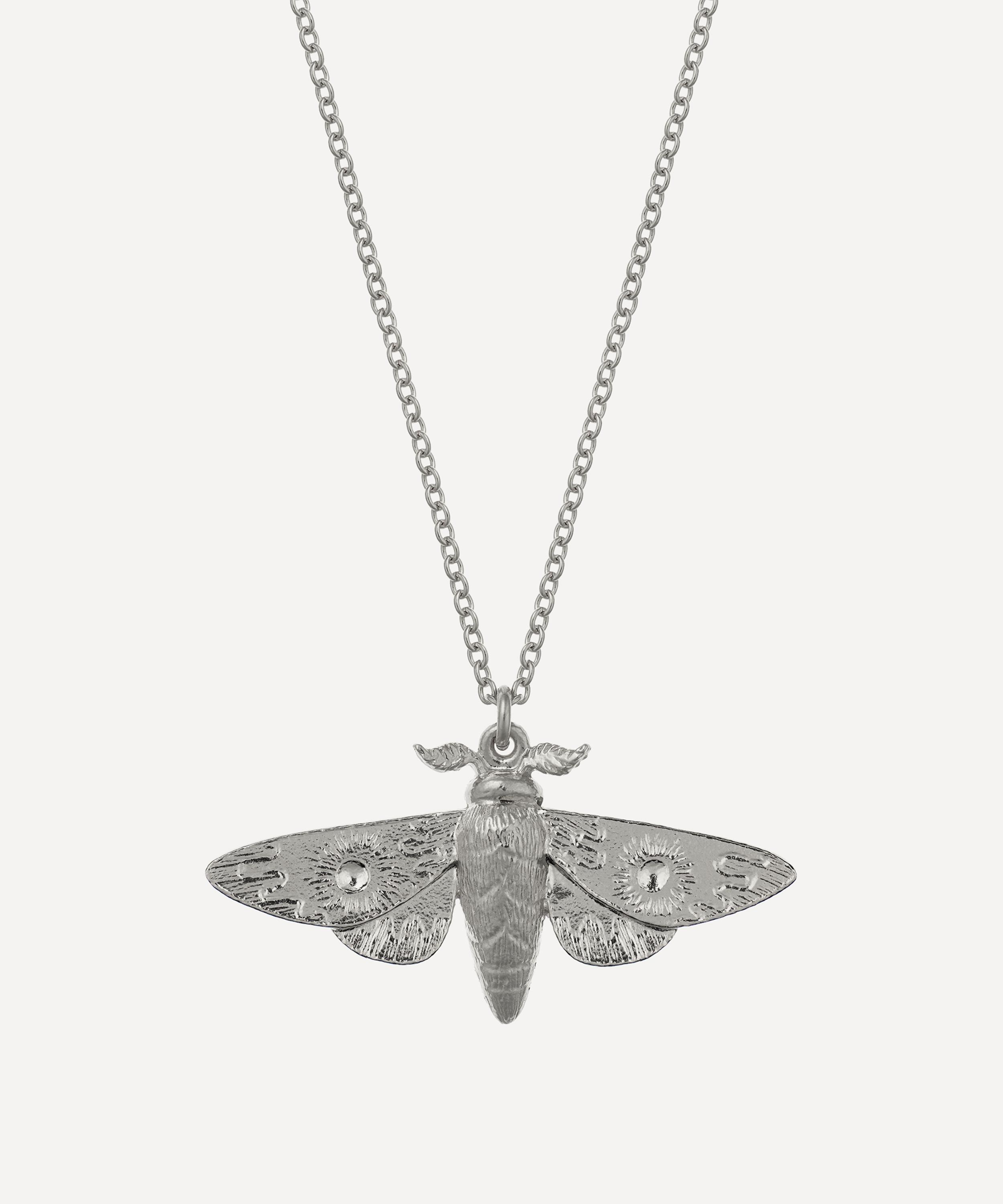 Alex Monroe - Sterling Silver Moth Pendant Necklace