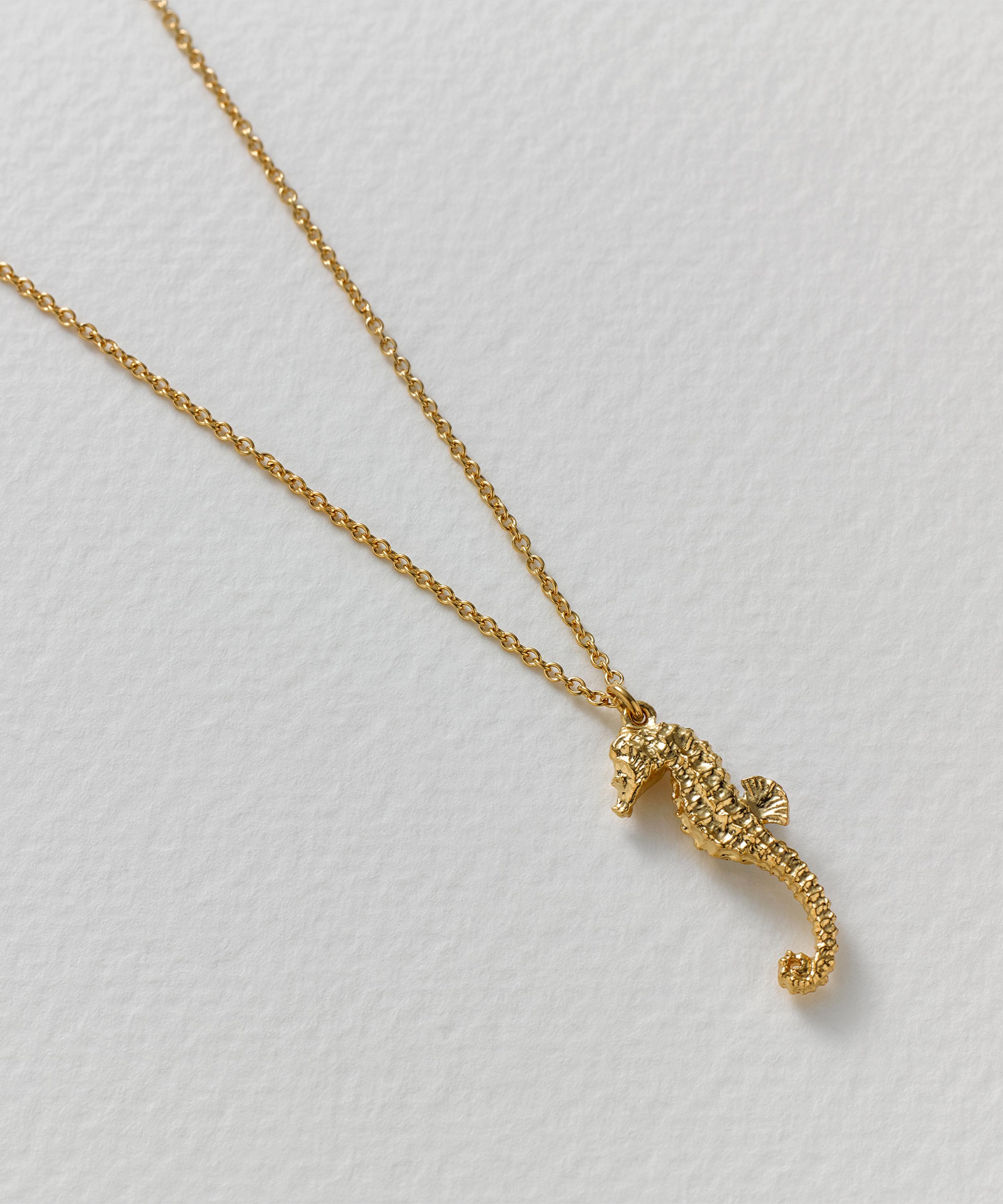 Alex Monroe - 22ct Gold-Plated Seahorse Pendant Necklace image number 2