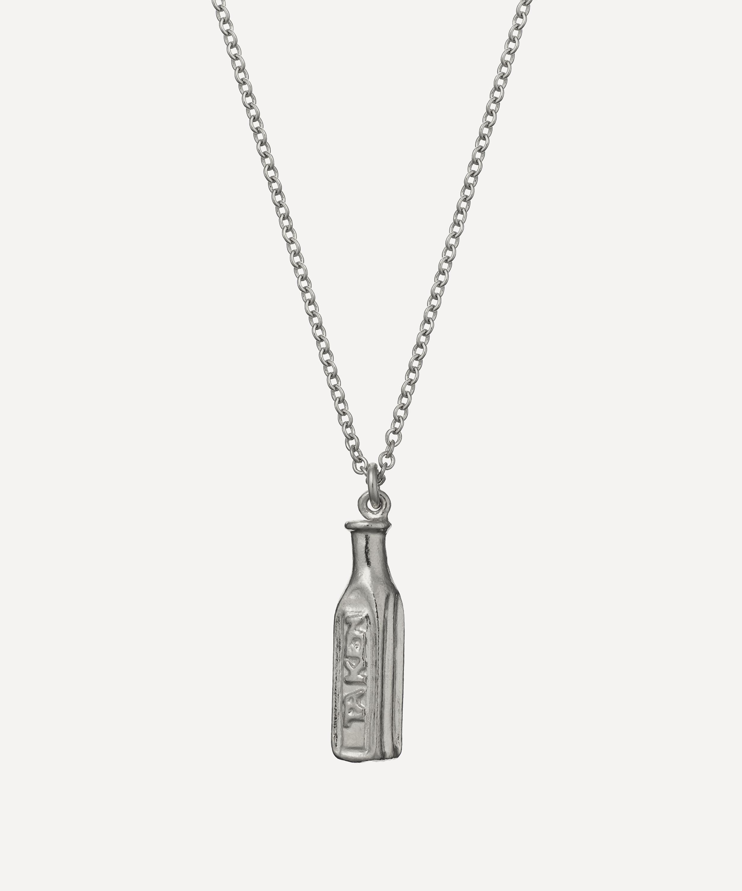 Alex Monroe - Sterling Silver 'Not To Be Taken' Poison Bottle Necklace image number 0