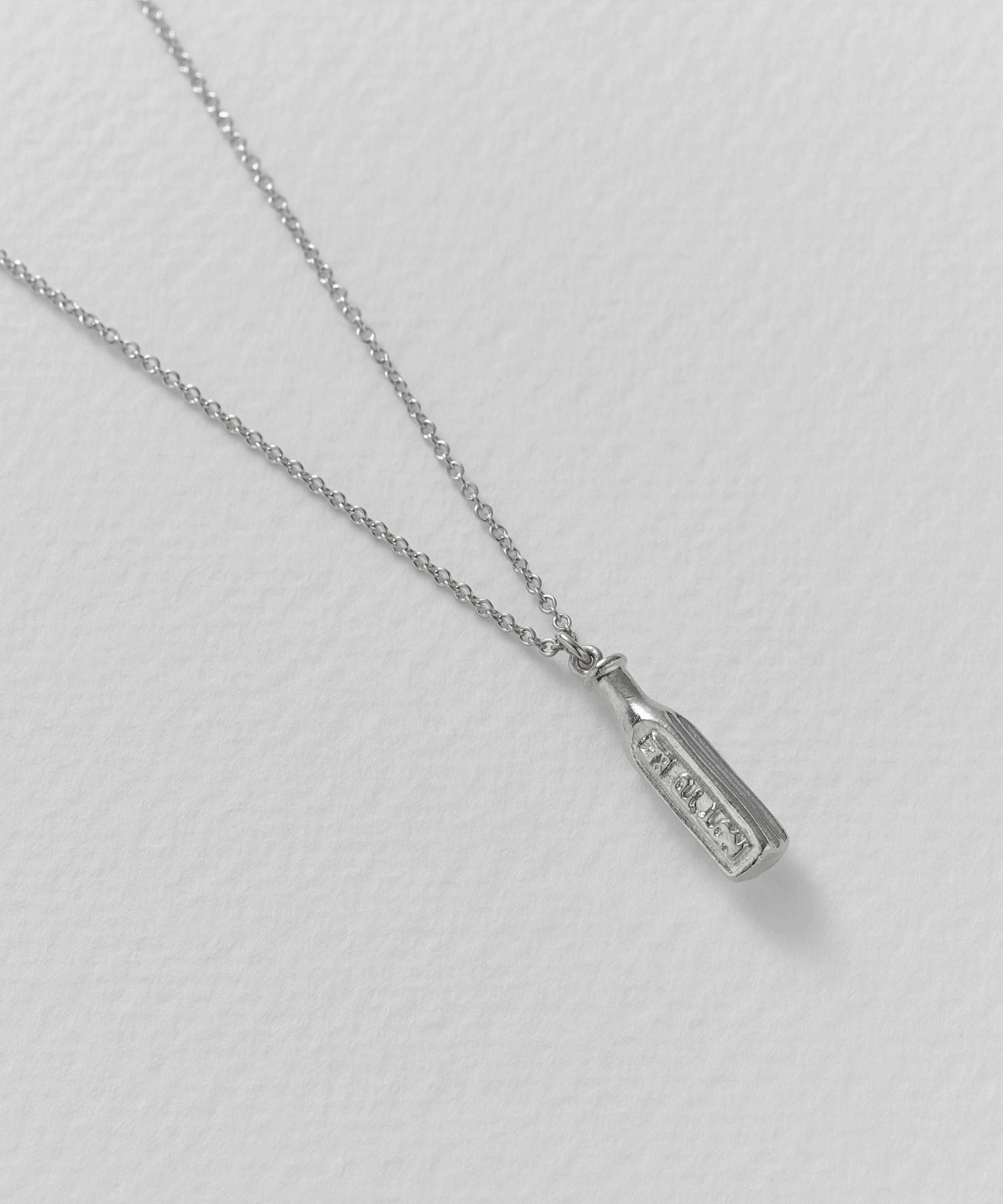 Alex Monroe - Sterling Silver 'Not To Be Taken' Poison Bottle Necklace image number 2