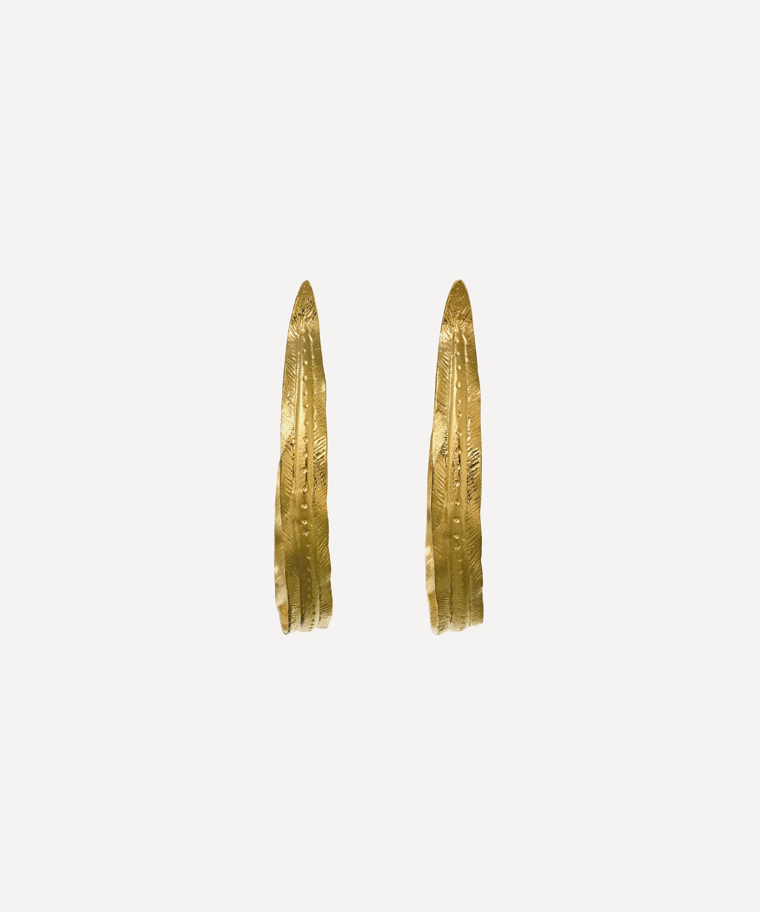 Alex Monroe - 22ct Gold-Plated Silver Eel Hoop Earrings