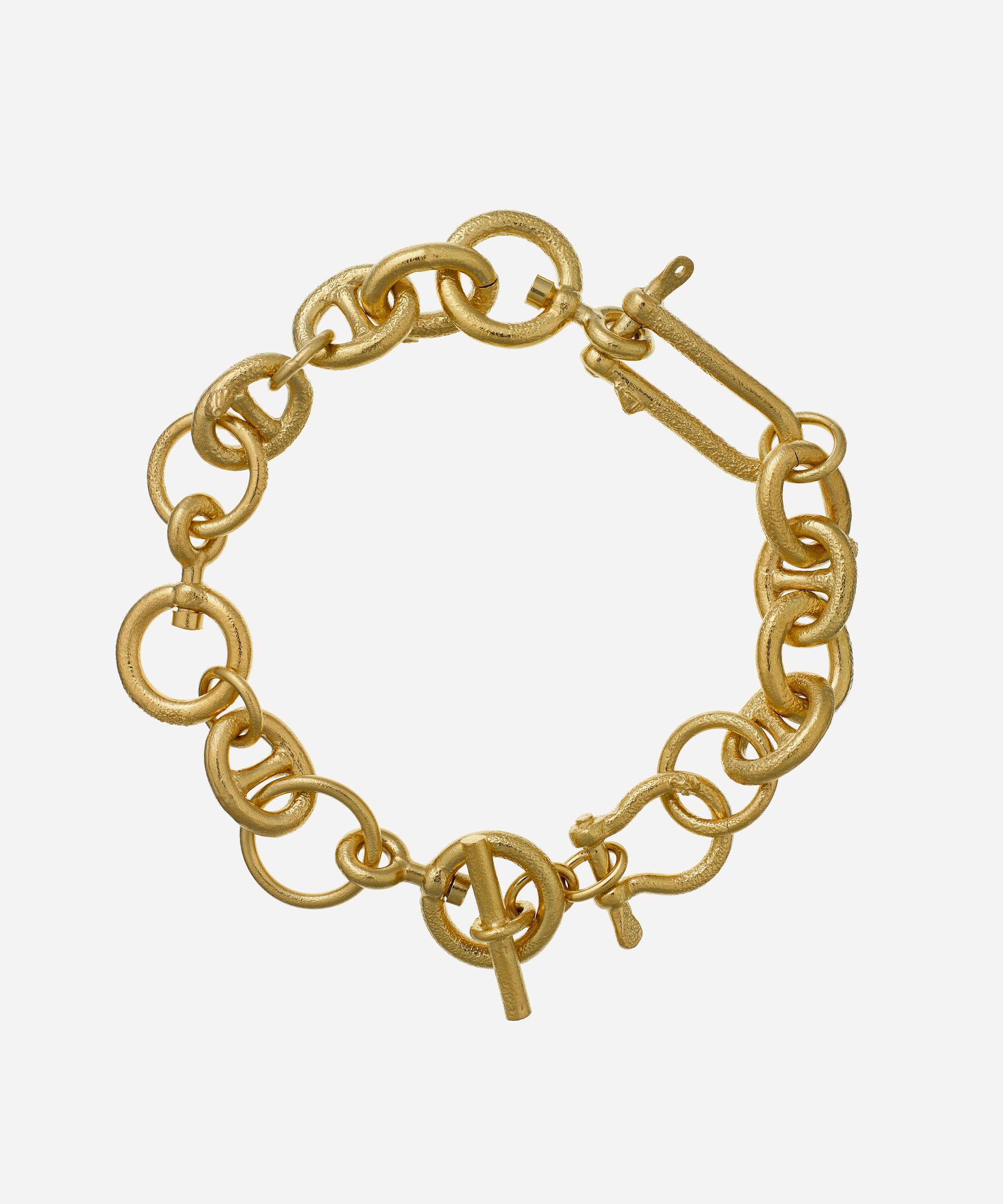 Alex Monroe - 22ct Gold-Plated Heavy Chain Boatyard Link Bracelet image number 0