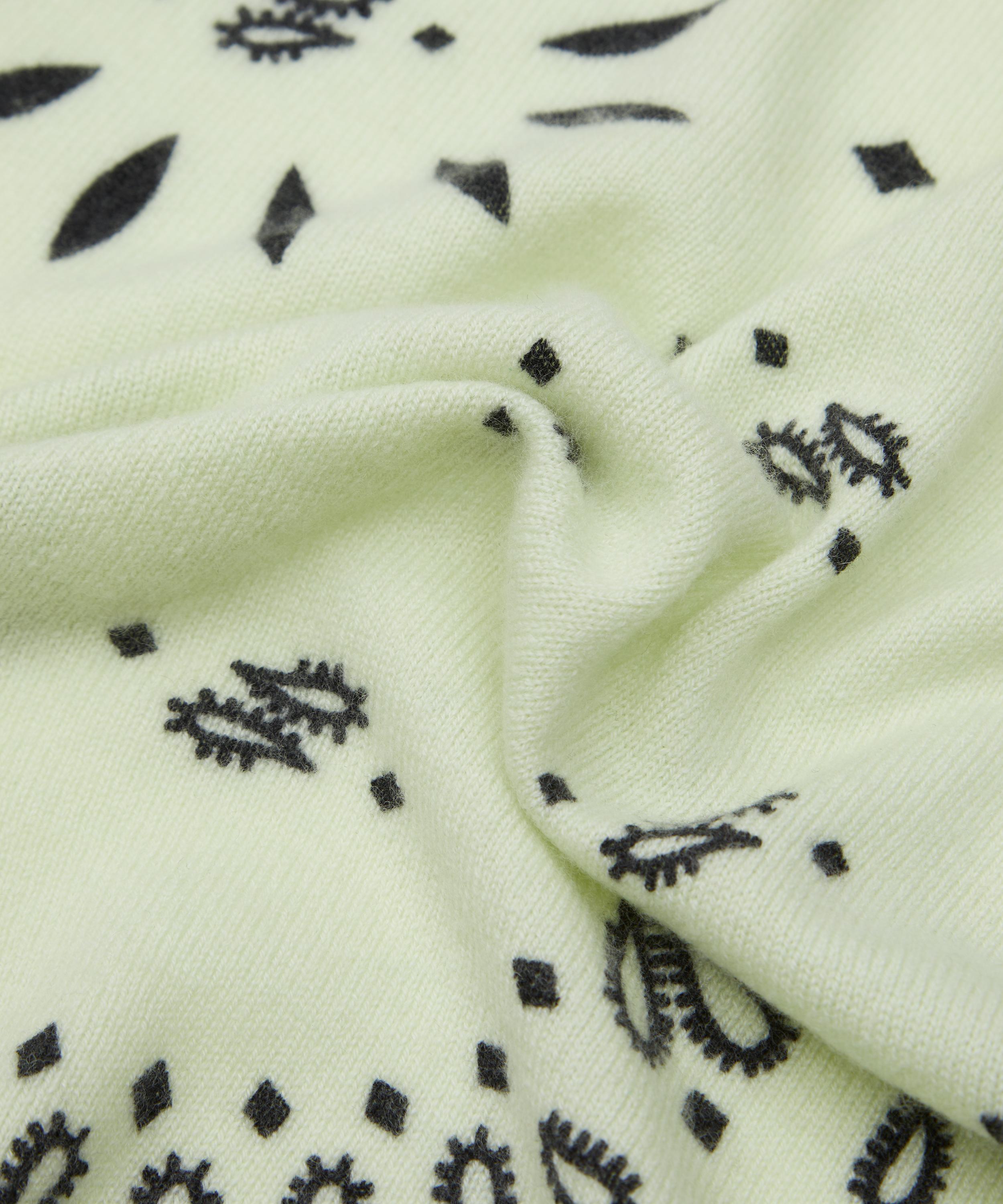 Kujten - Large Hachiko Black Printed Cashmere Bandana image number 3