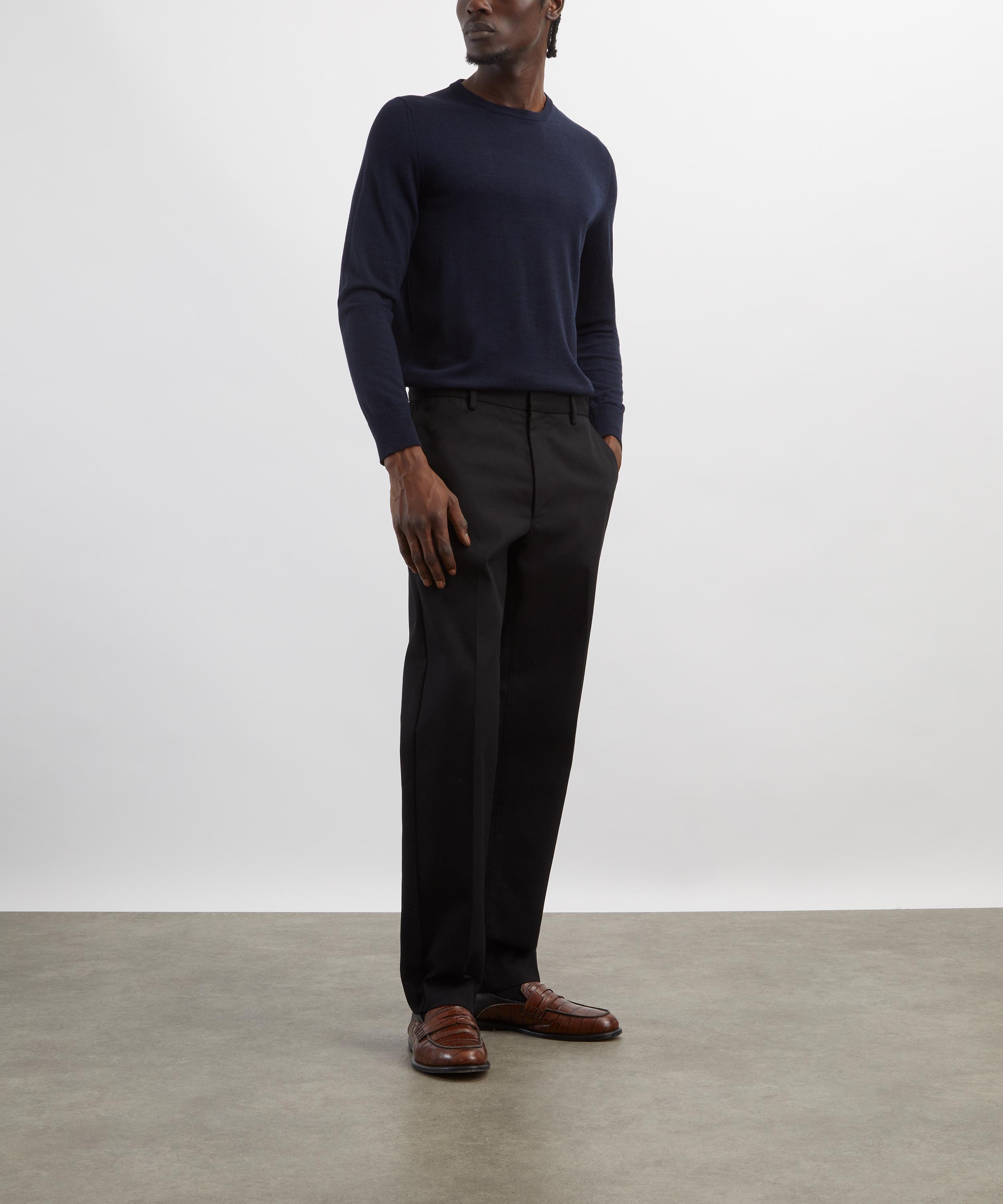 Barena - Navy Pevaron Merino Wool Polo&nbsp; image number 1