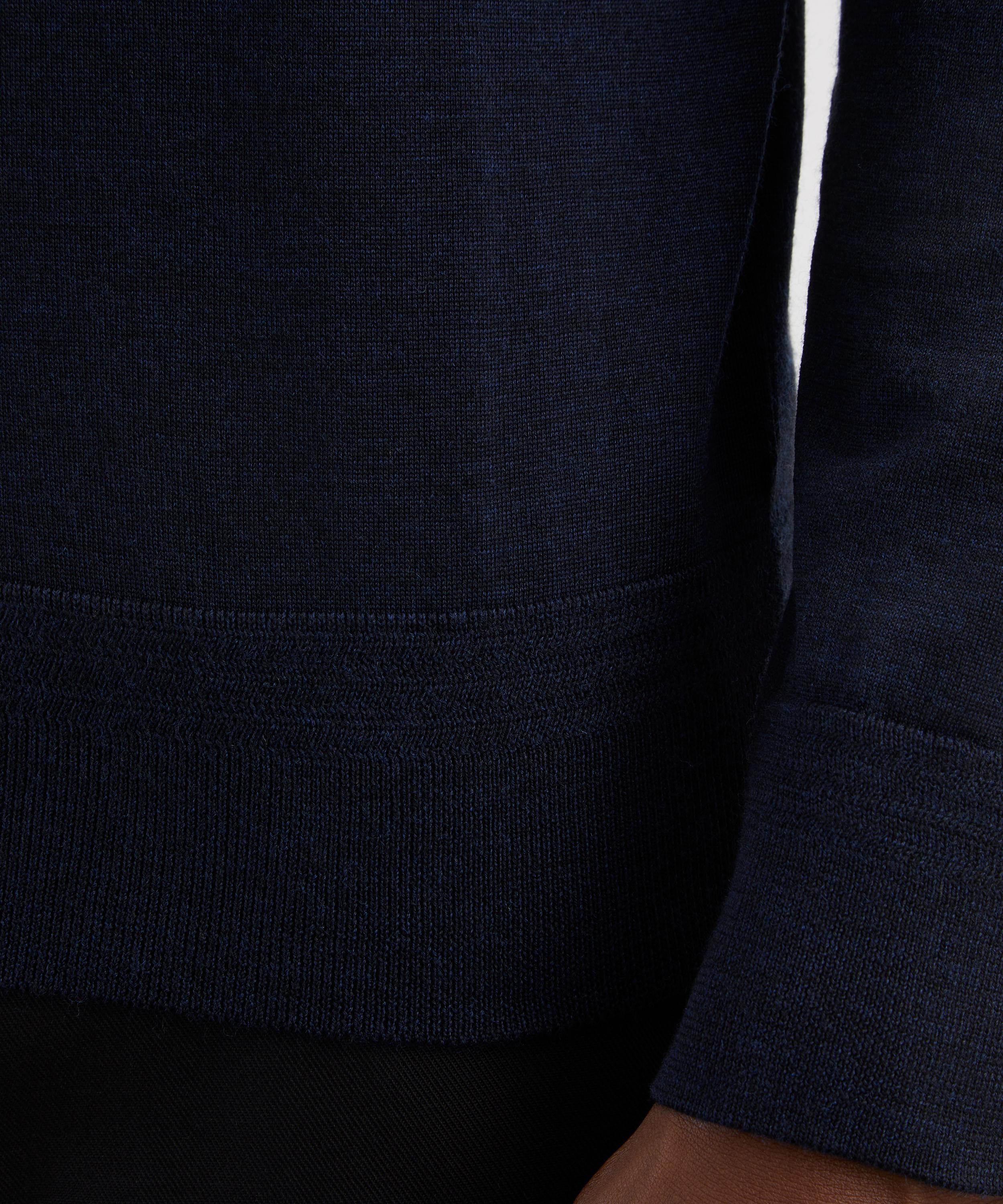 Barena - Navy Pevaron Merino Wool Polo&nbsp; image number 4