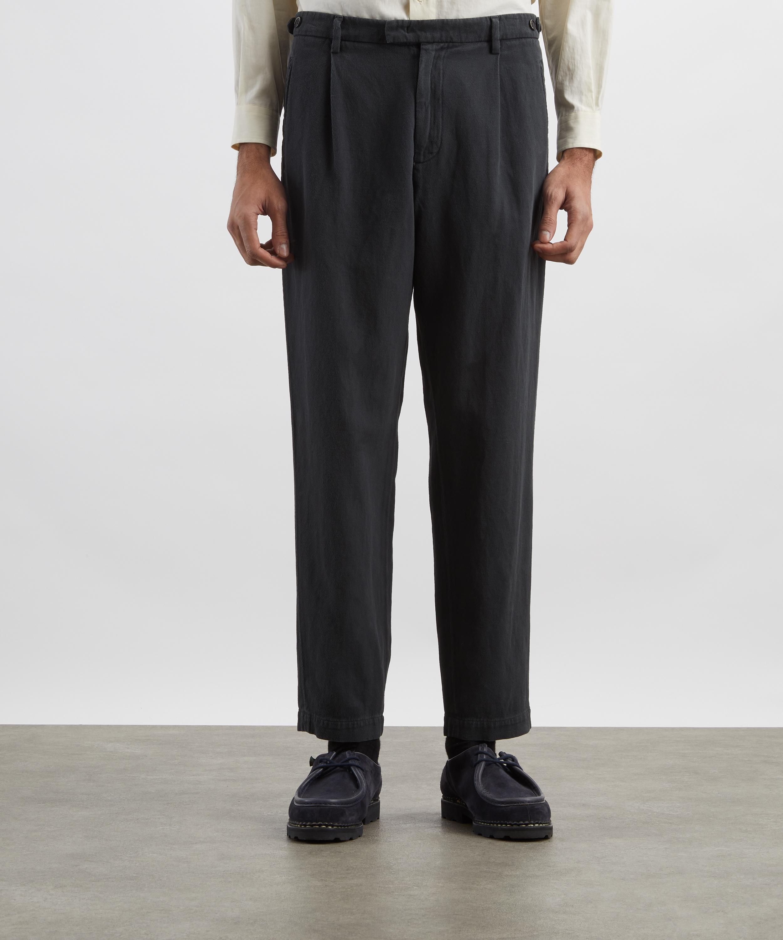 Barena - Black Masco Cotton-Linen Trousers image number 2