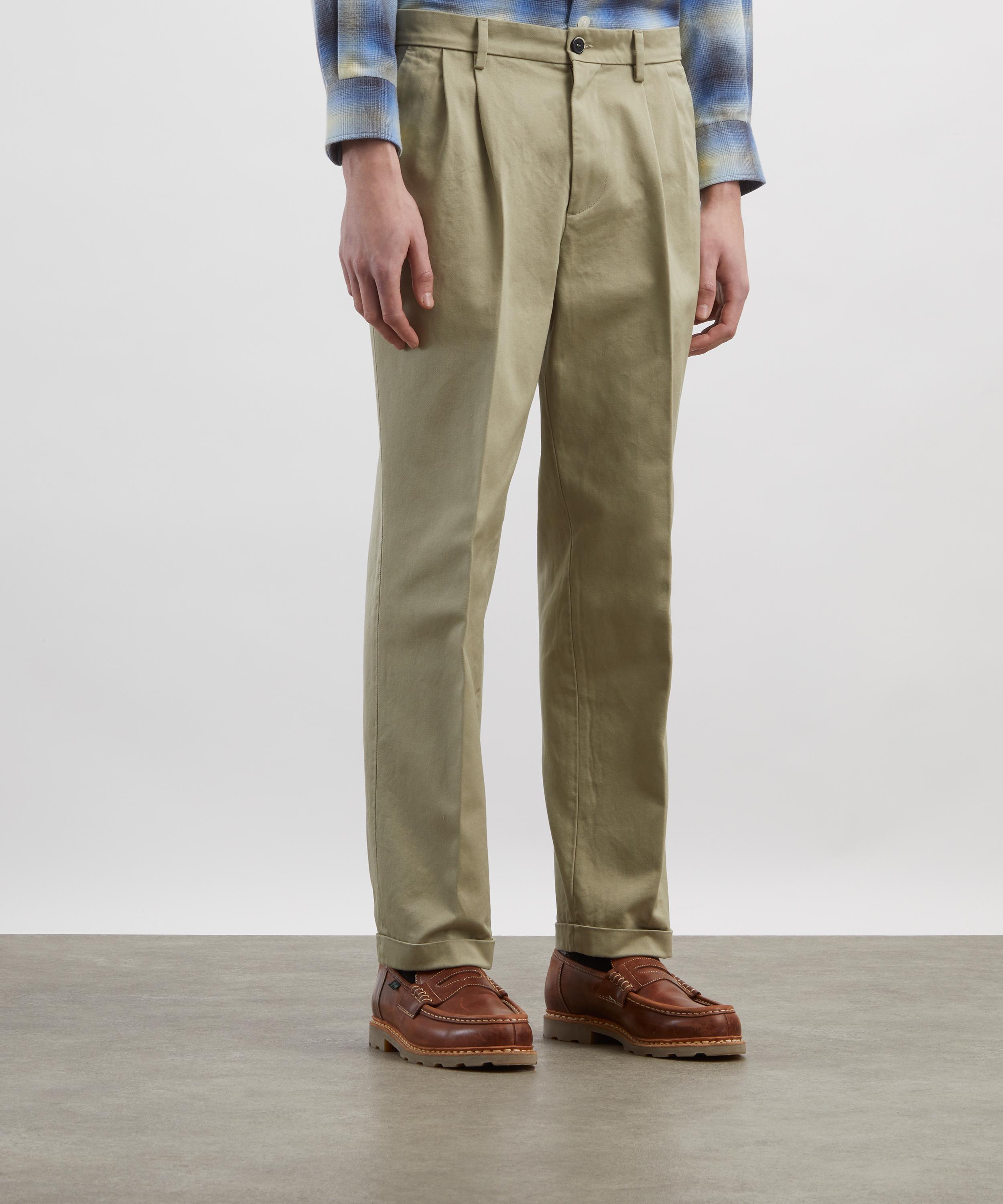 Barena - Sage Drapier Double-Pleated Cotton Trousers image number 2