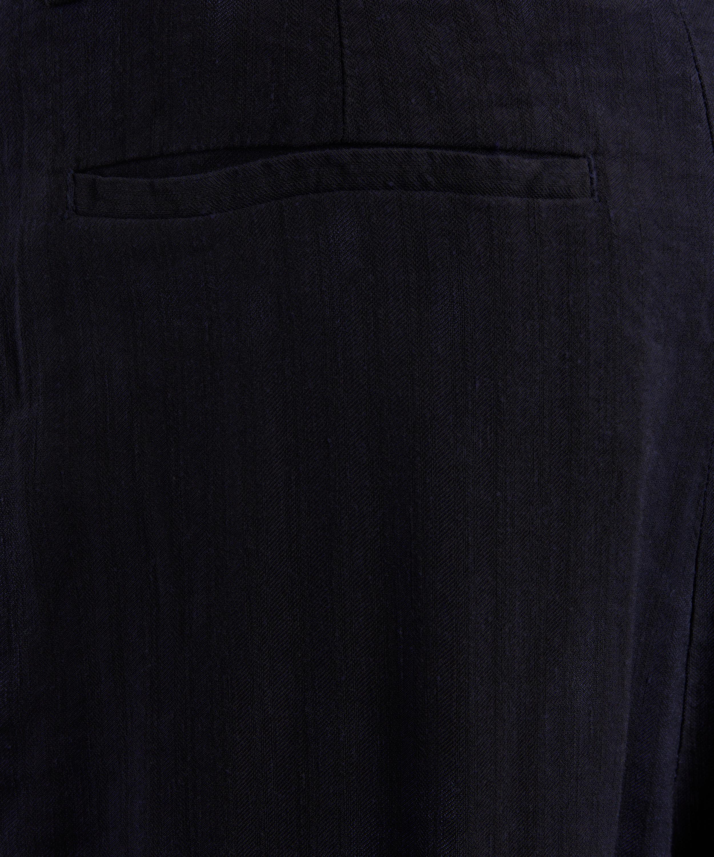 Barena - Navy Braghier Wide-Fit Herringbone Trousers image number 4