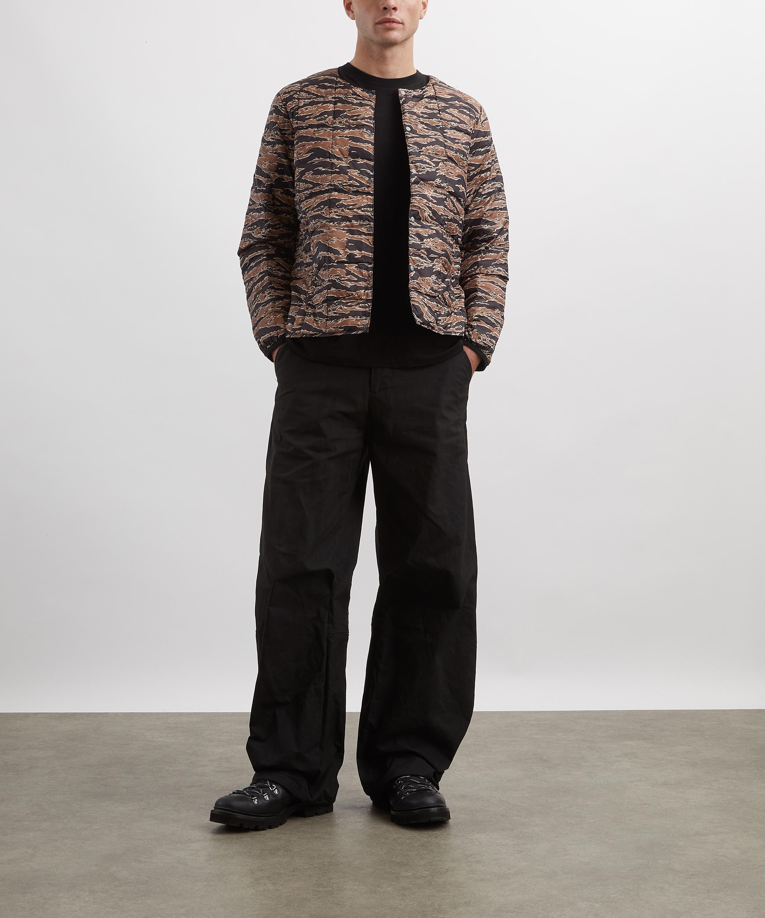 TAION - Tiger Stripe Crew-Neck Down Jacket image number 1