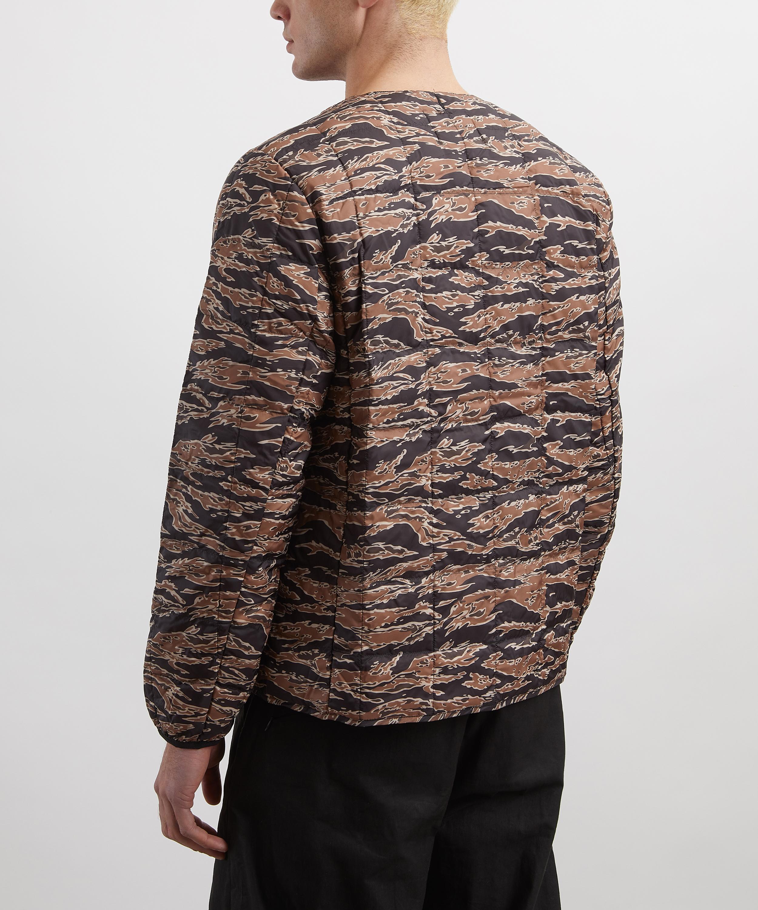 TAION - Tiger Stripe Crew-Neck Down Jacket image number 3