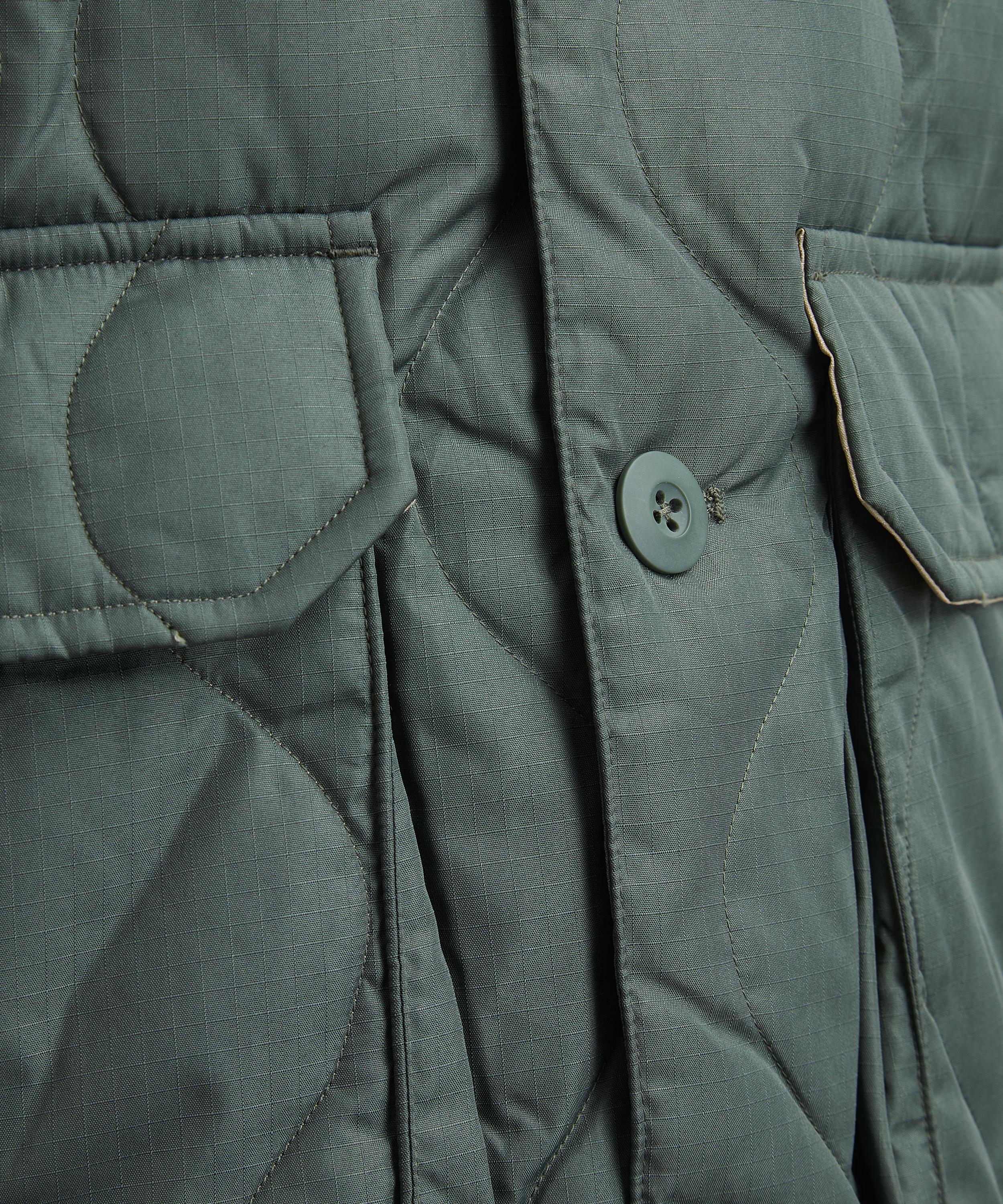 TAION - Military Crew-Neck Down Cardigan image number 4