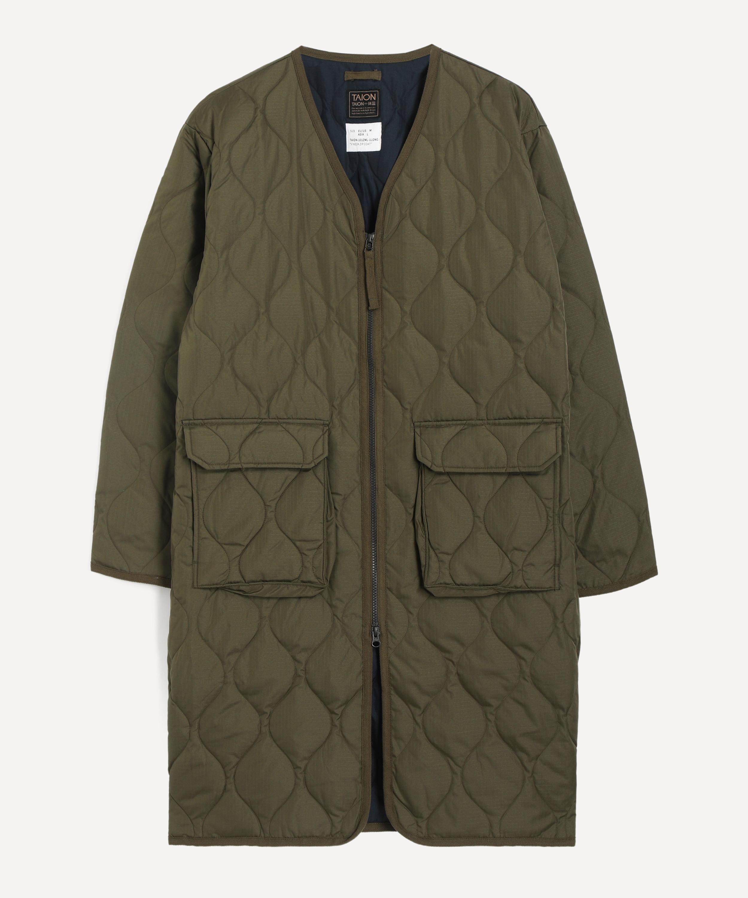 TAION - Military Long V-Neck Down Jacket
