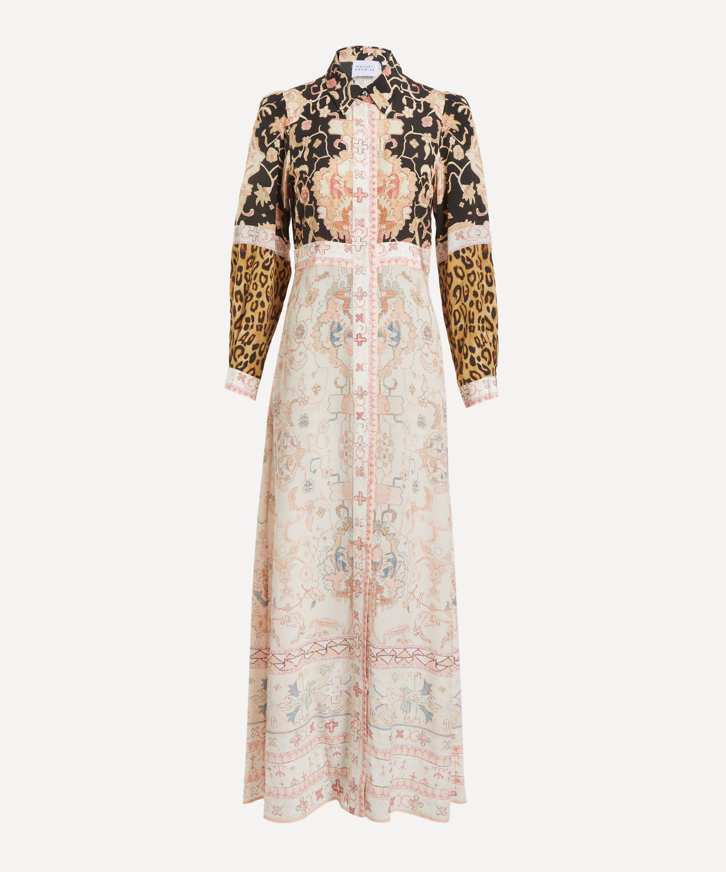 Hayley Menzies - Black Desert Loom Silk Shirt Dress