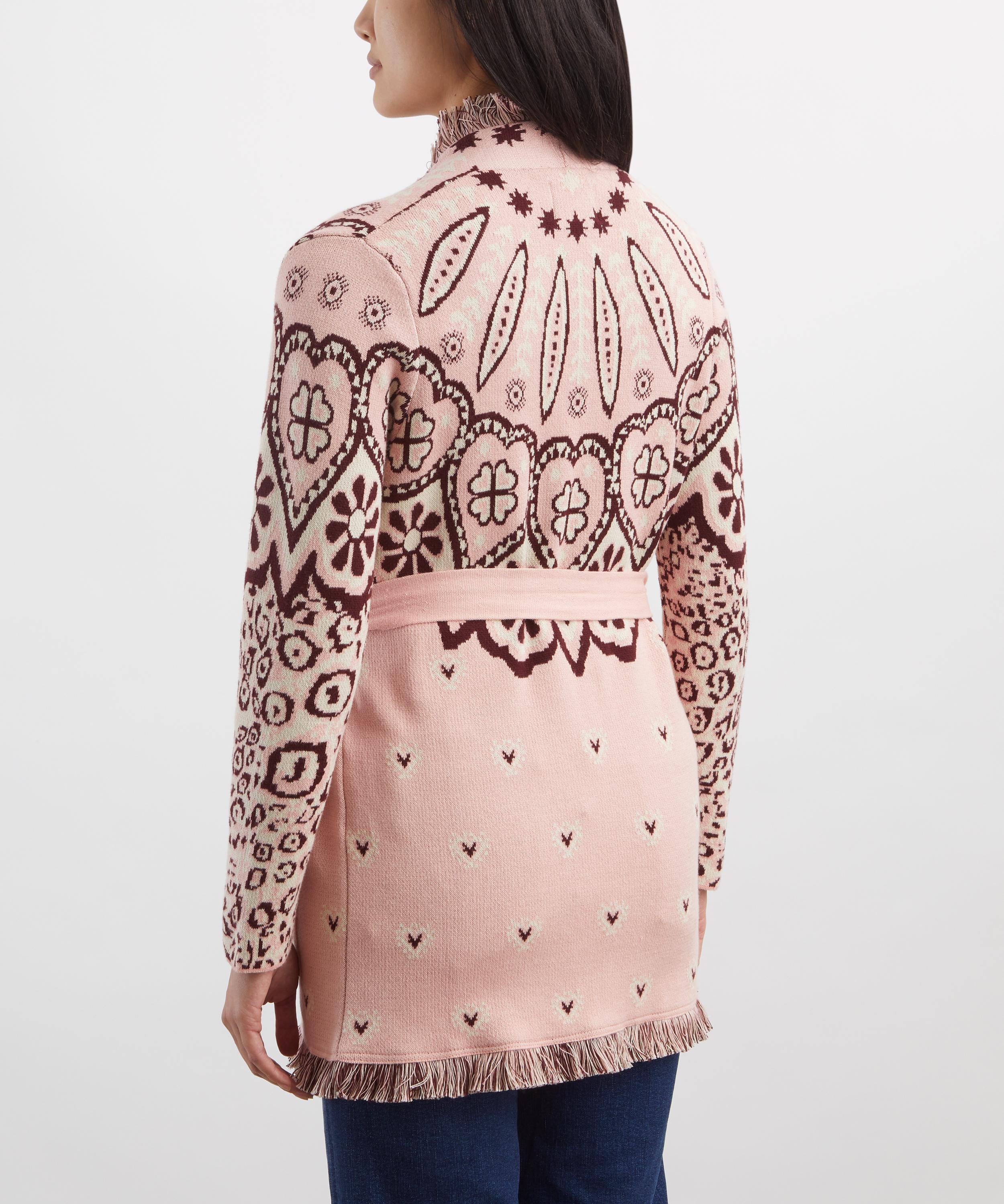 Hayley Menzies - Pink Dalton Jacquard Cardigan image number 3