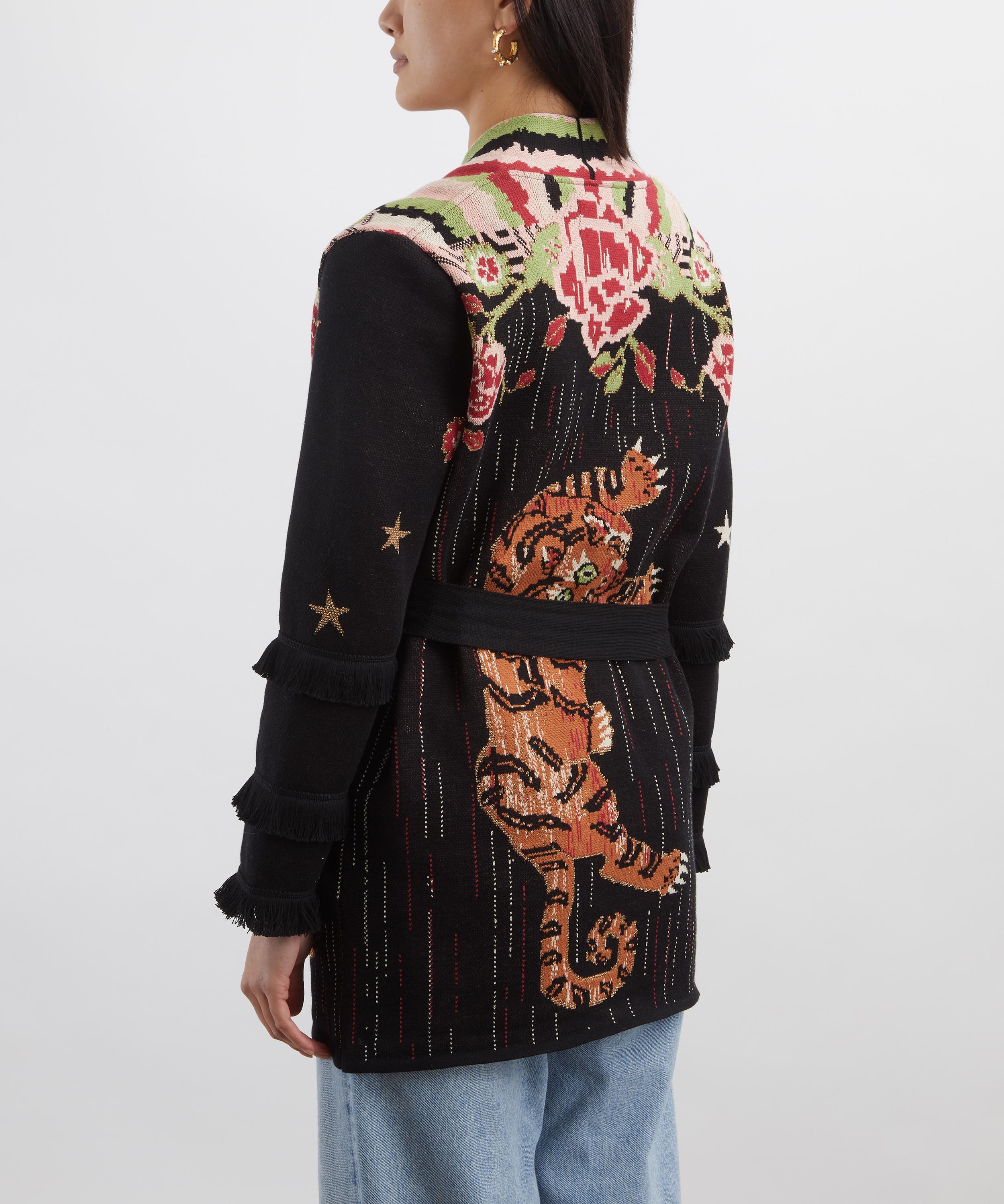 Hayley Menzies - Black Tibetan Tiger Cardigan image number 3