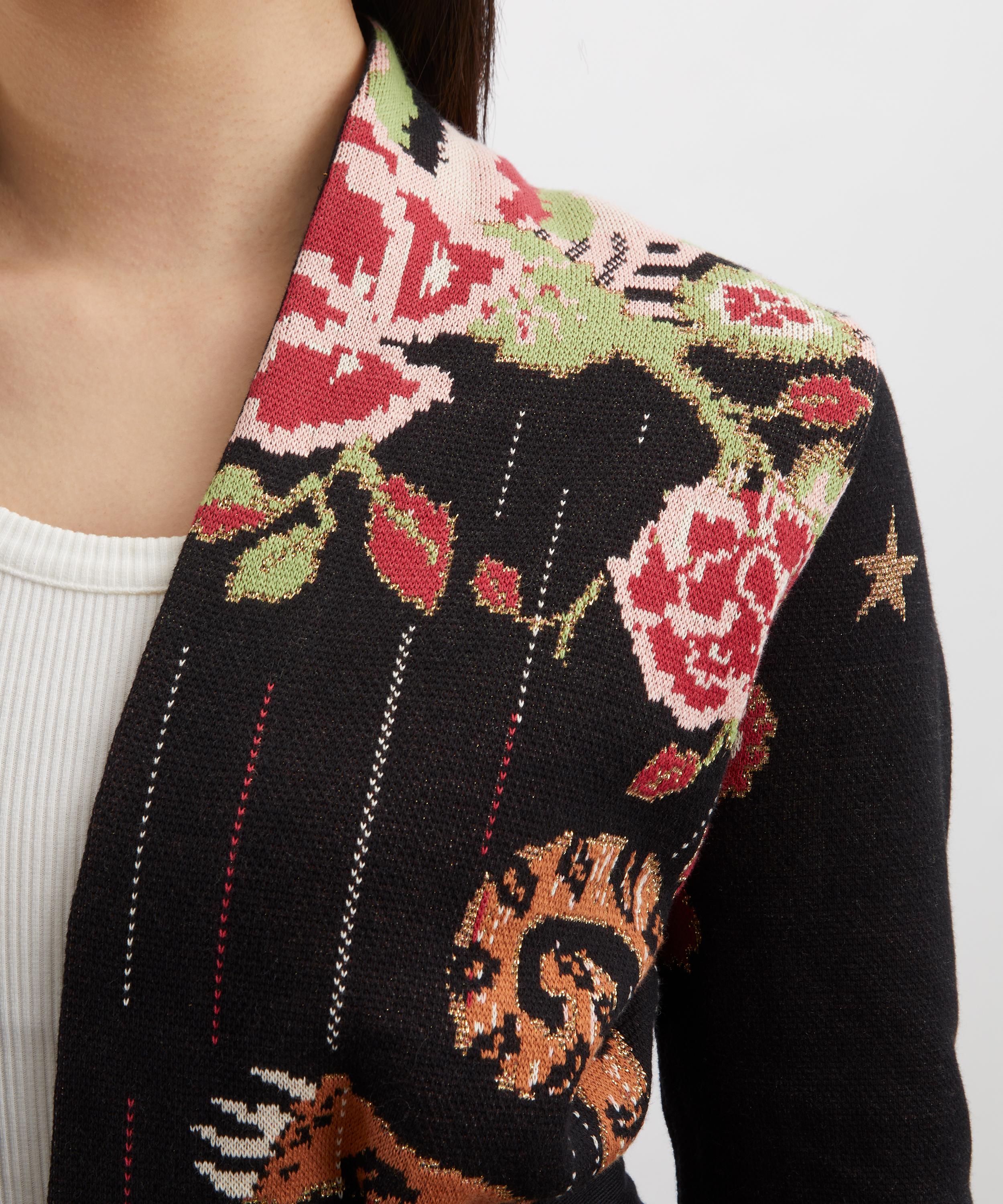 Hayley Menzies - Black Tibetan Tiger Cardigan image number 4