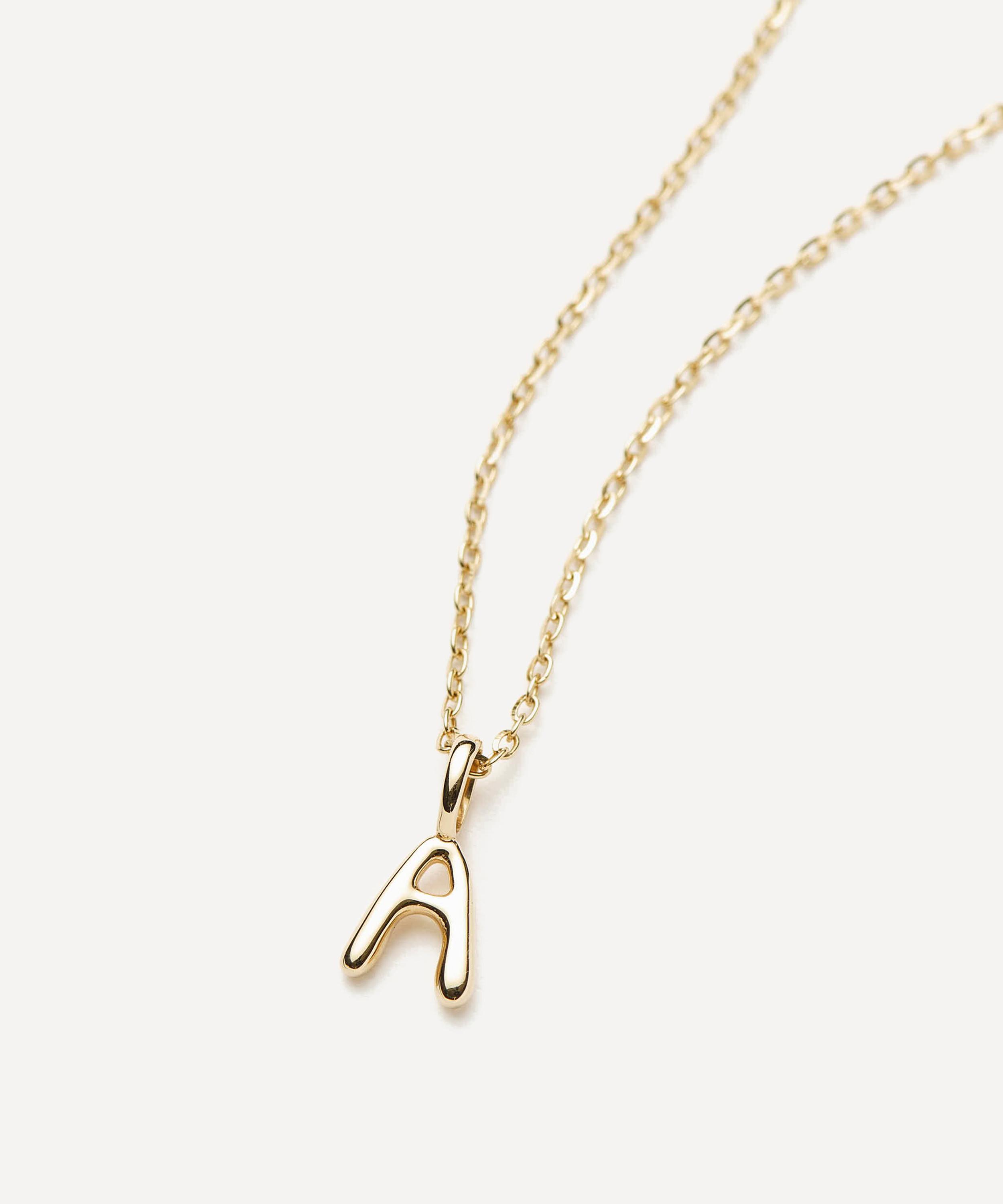 Missoma - 14ct Gold Fine Initial Mini C Pendant Necklace image number 2