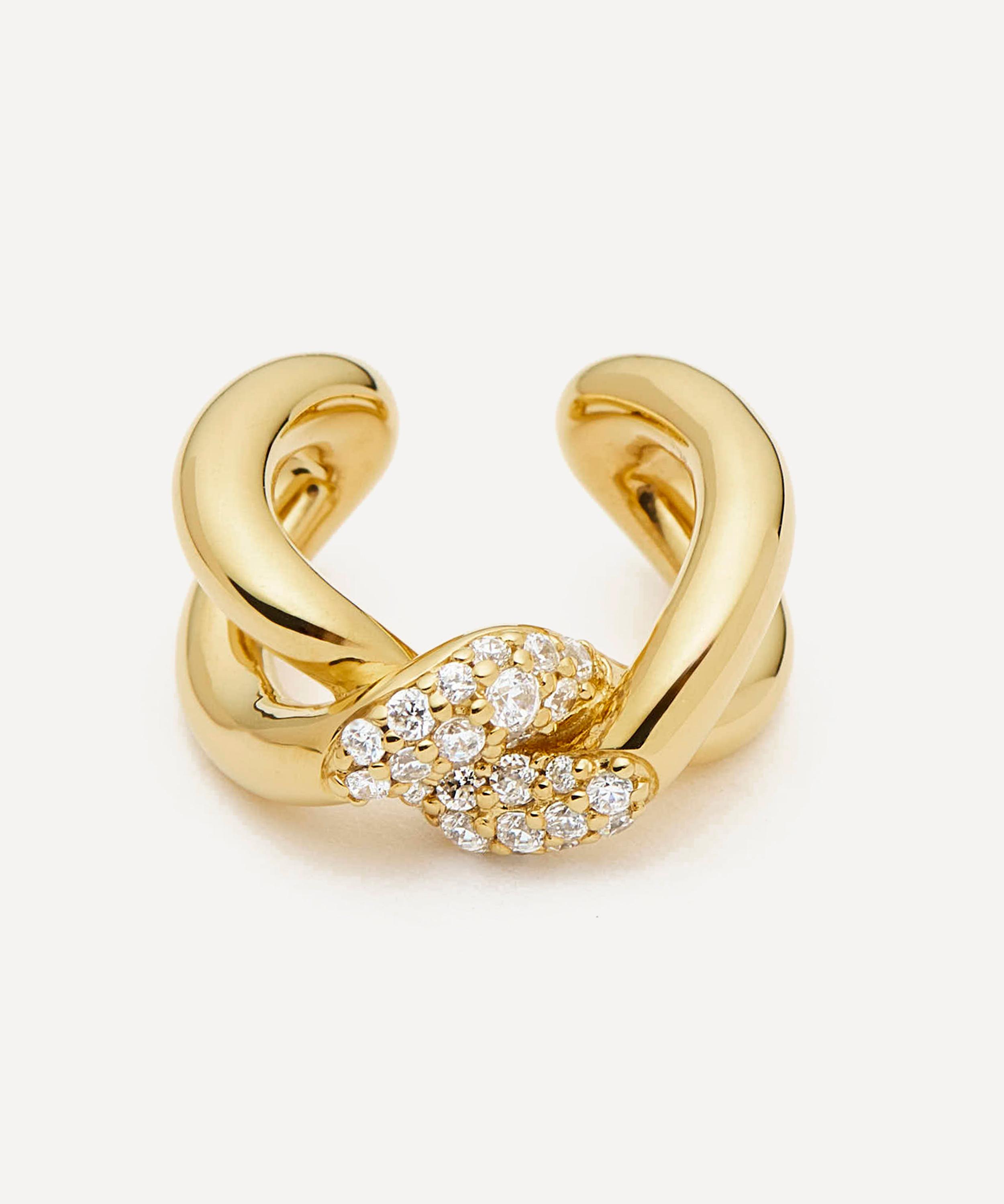 Missoma - 18ct Gold-Plated Molten Snow Ear Cuff image number 1