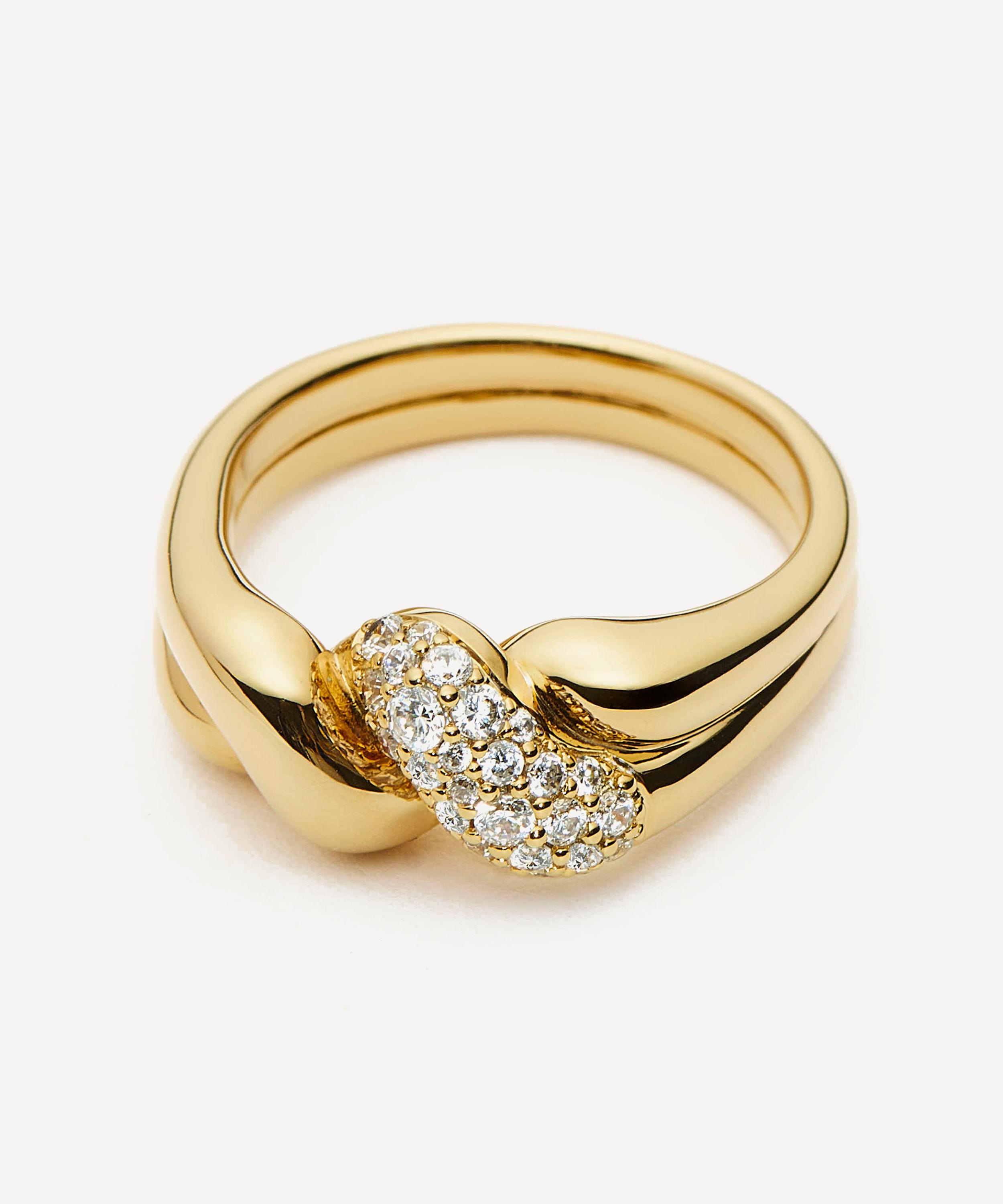 Missoma - 18ct Gold-Plated Molten Snow Double Statement Ring image number 1