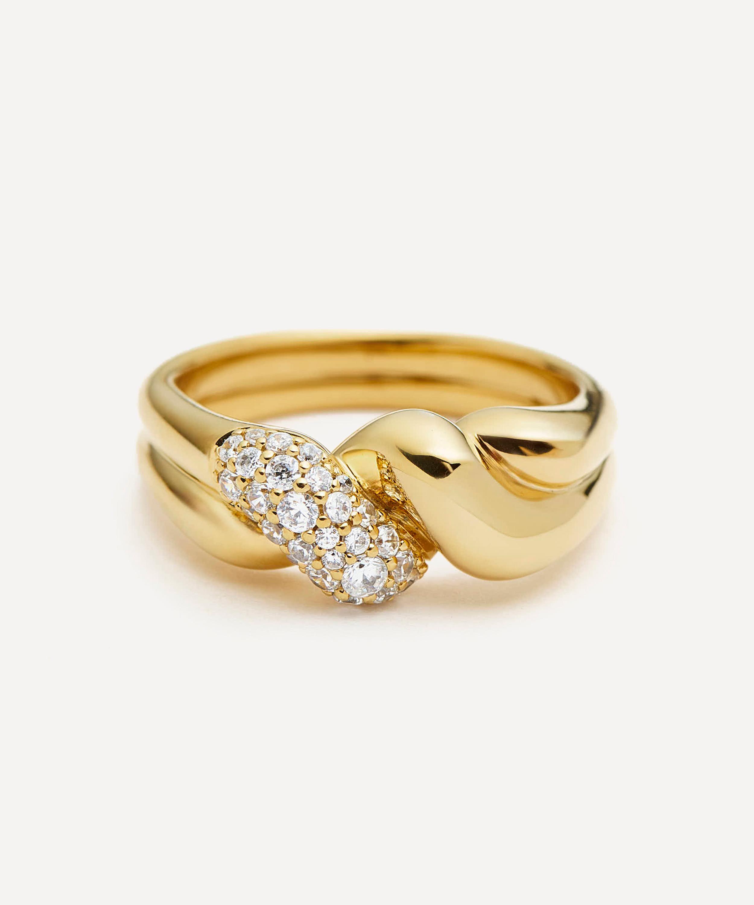 Missoma - 18ct Gold-Plated Molten Snow Double Statement Ring image number 2