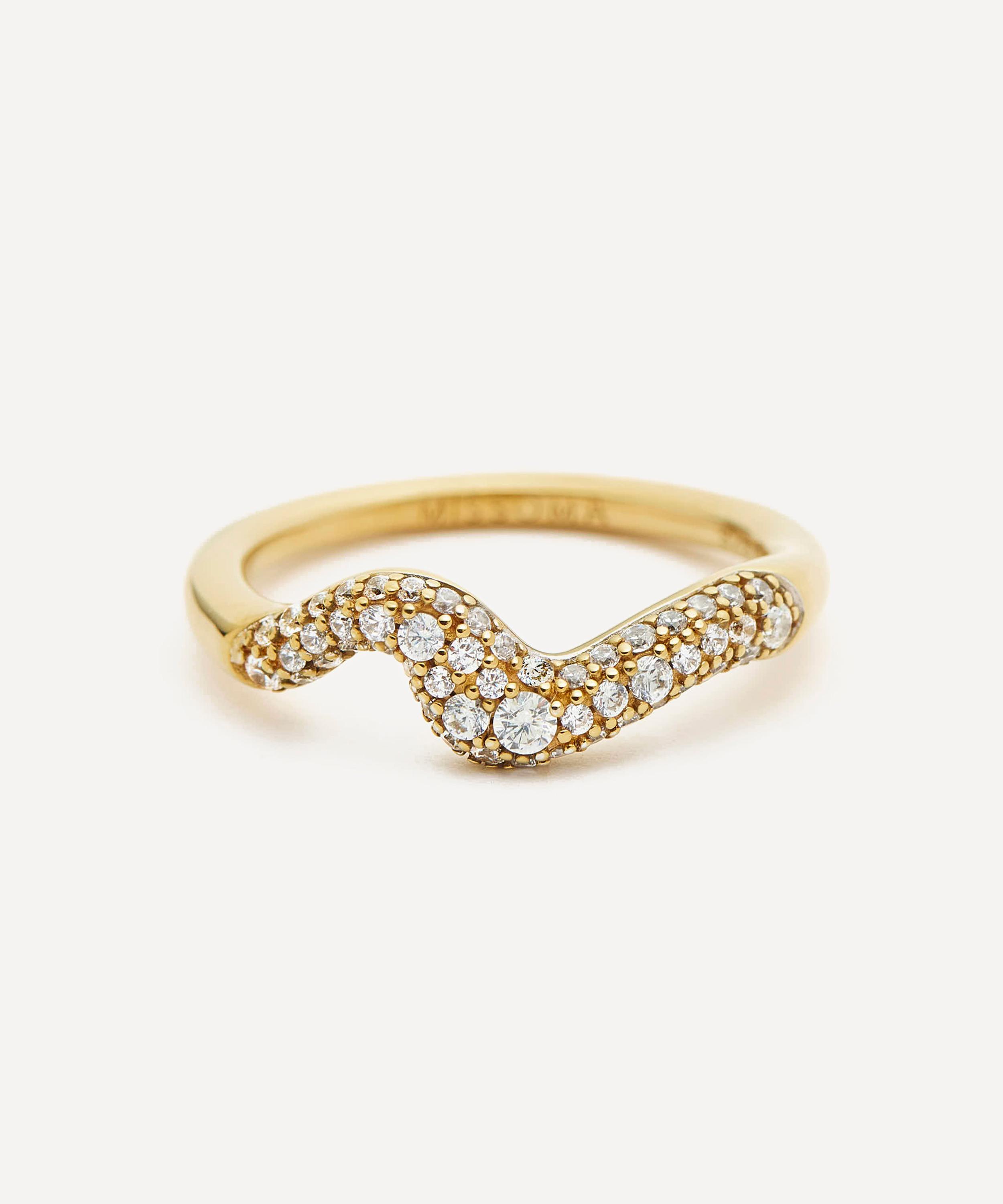 Missoma - 18ct Gold-Plated Vermeil Silver Molten Snow Double Statement Ring image number 2