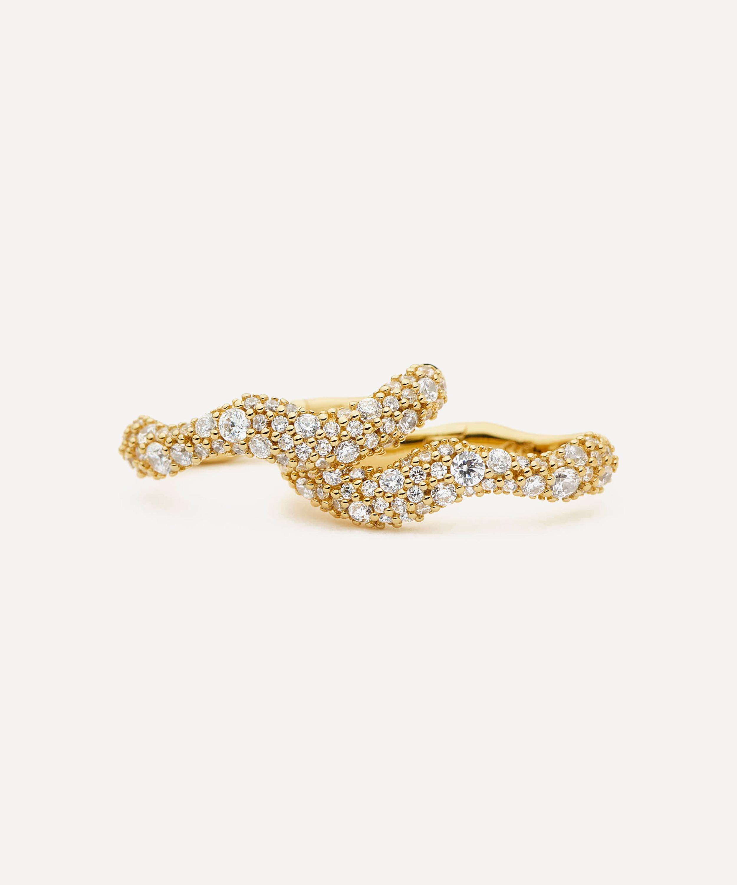 Missoma - 18ct Gold-Plated Vermeil Silver Molten Snow Small Hoop Earrings image number 2