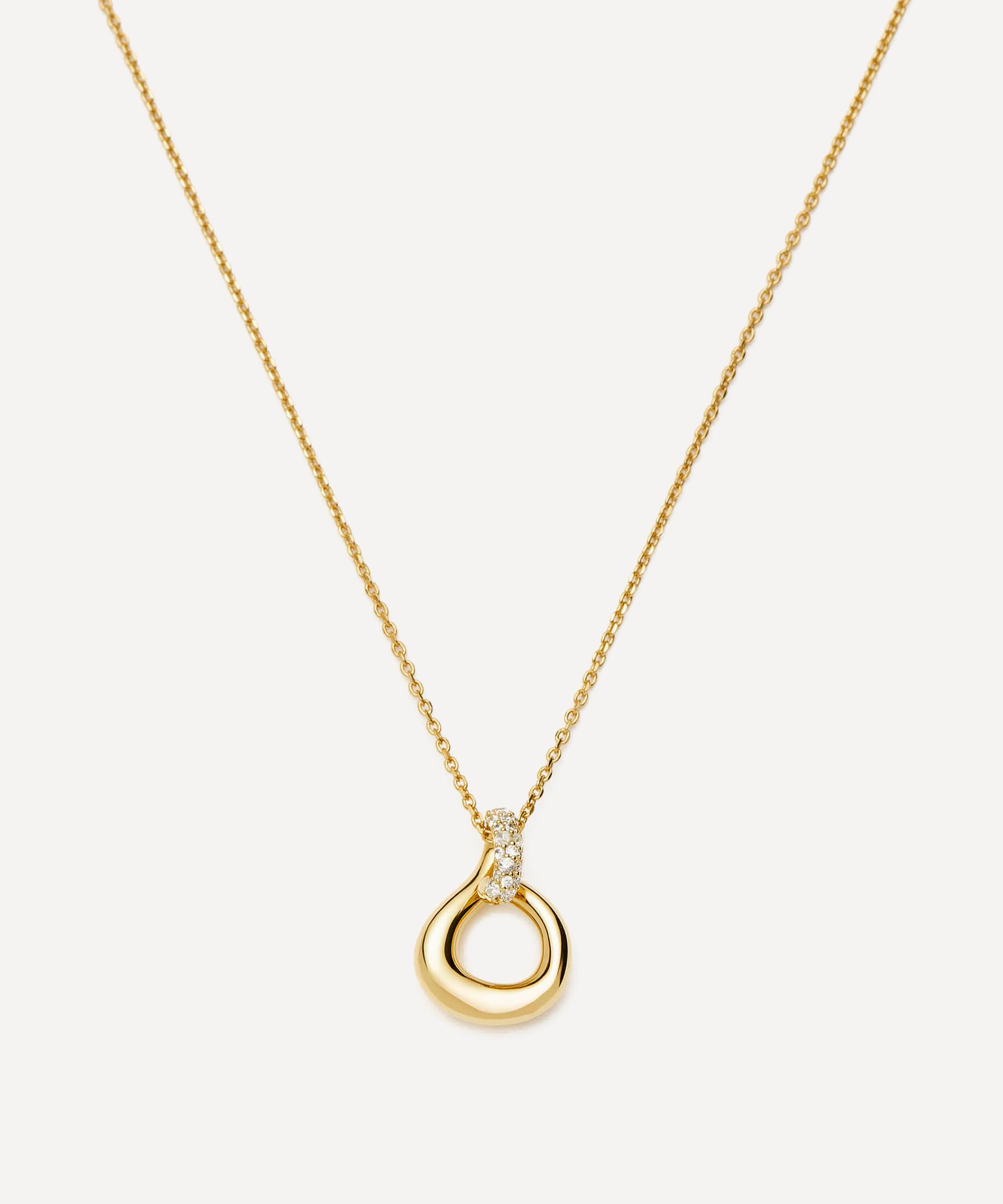 Missoma - 18ct Gold-Plated Molten Snow Twisted Pendant Necklace