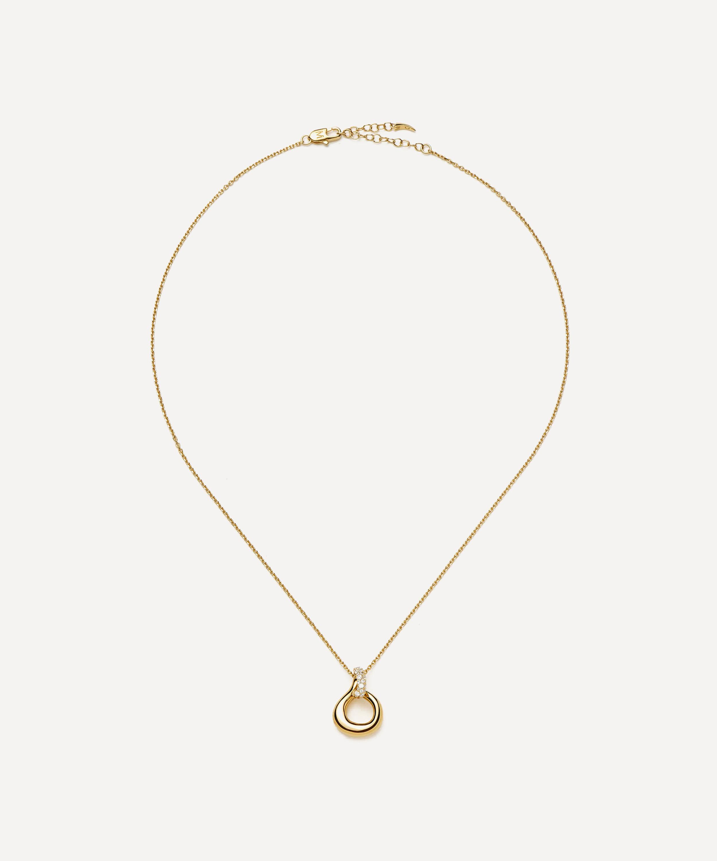 Missoma - 18ct Gold-Plated Molten Snow Twisted Pendant Necklace image number 1