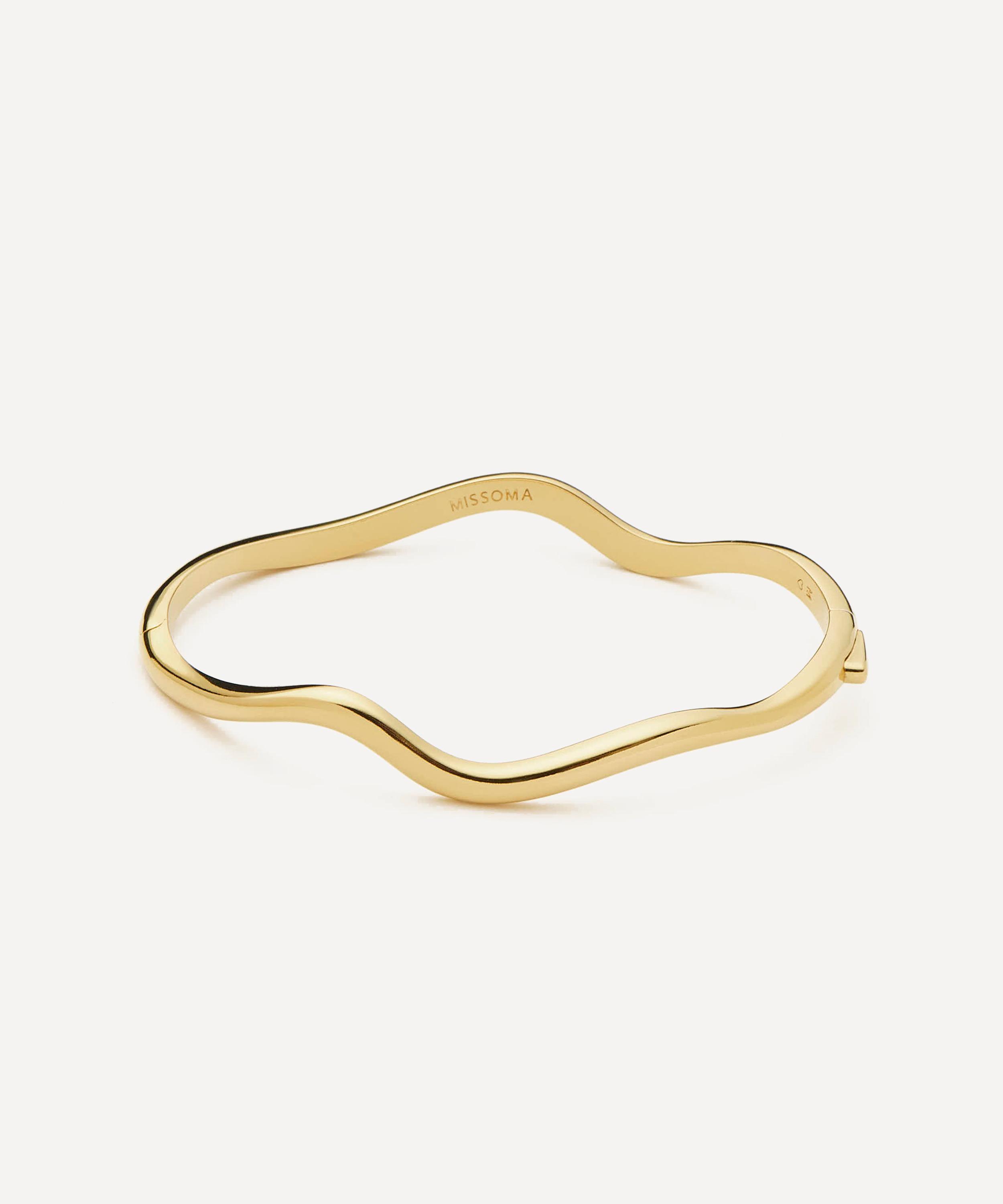 Missoma - 18ct Gold-Plated Molten Classic Hinged Bangle Bracelet
