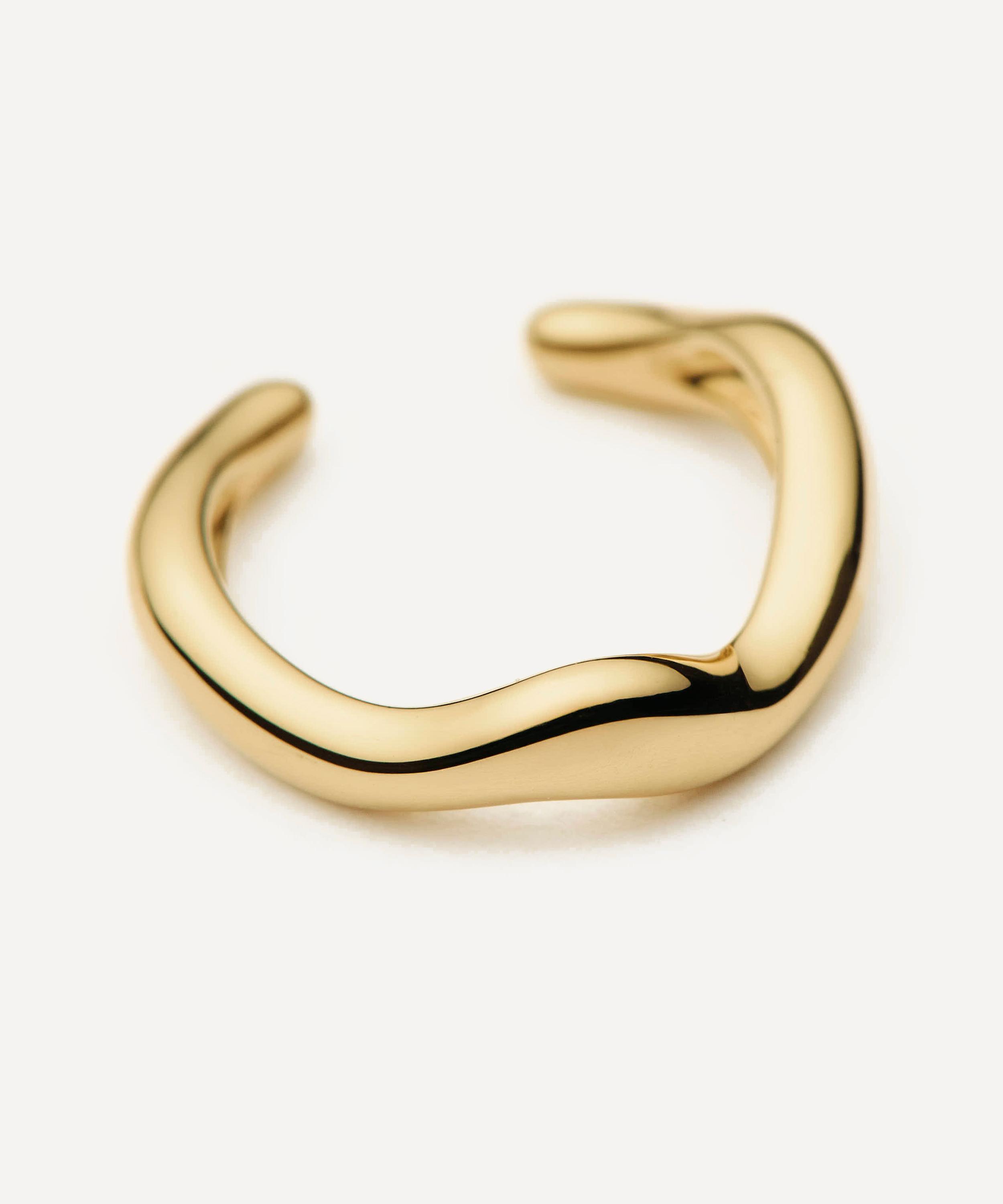 Missoma - 14ct Gold Molten Fine Ear Cuff image number 2