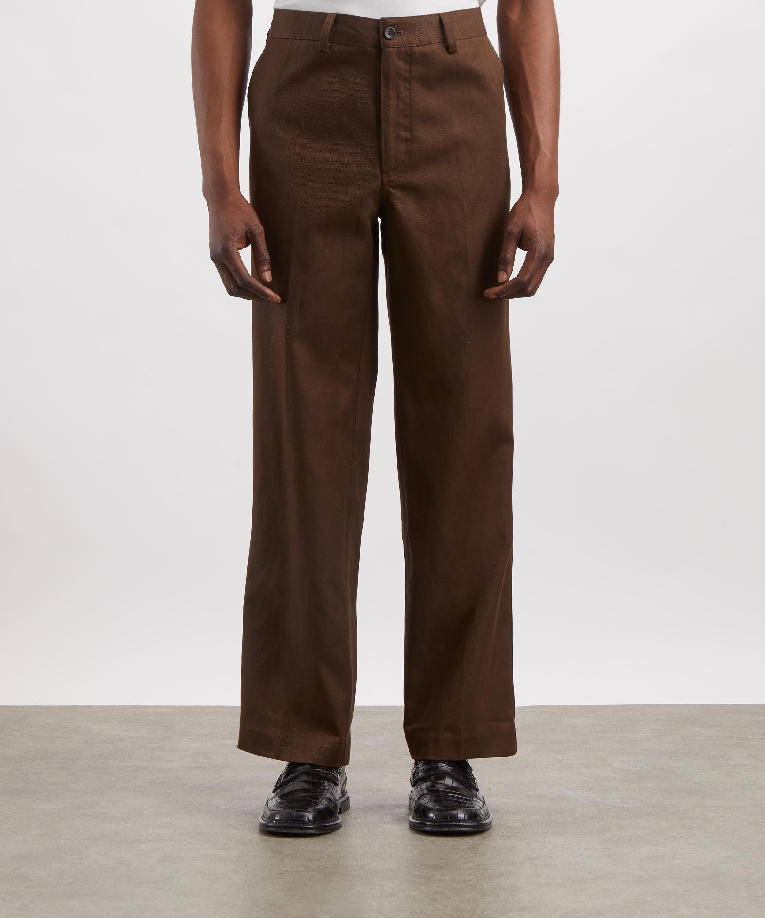 Aaron Levine - Cotton-Linen Workwear Trousers image number 2