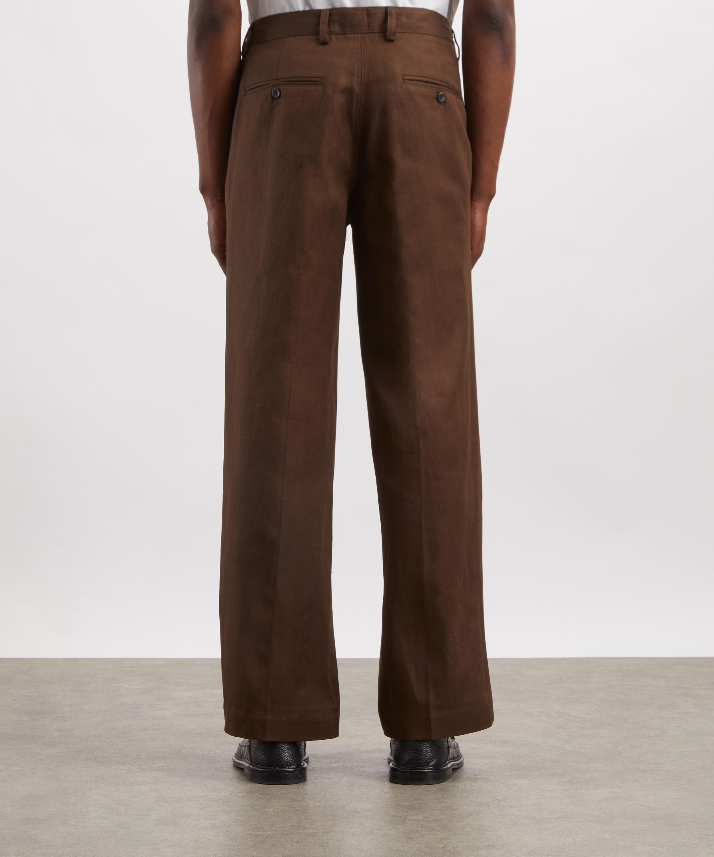 Aaron Levine - Cotton-Linen Workwear Trousers image number 3