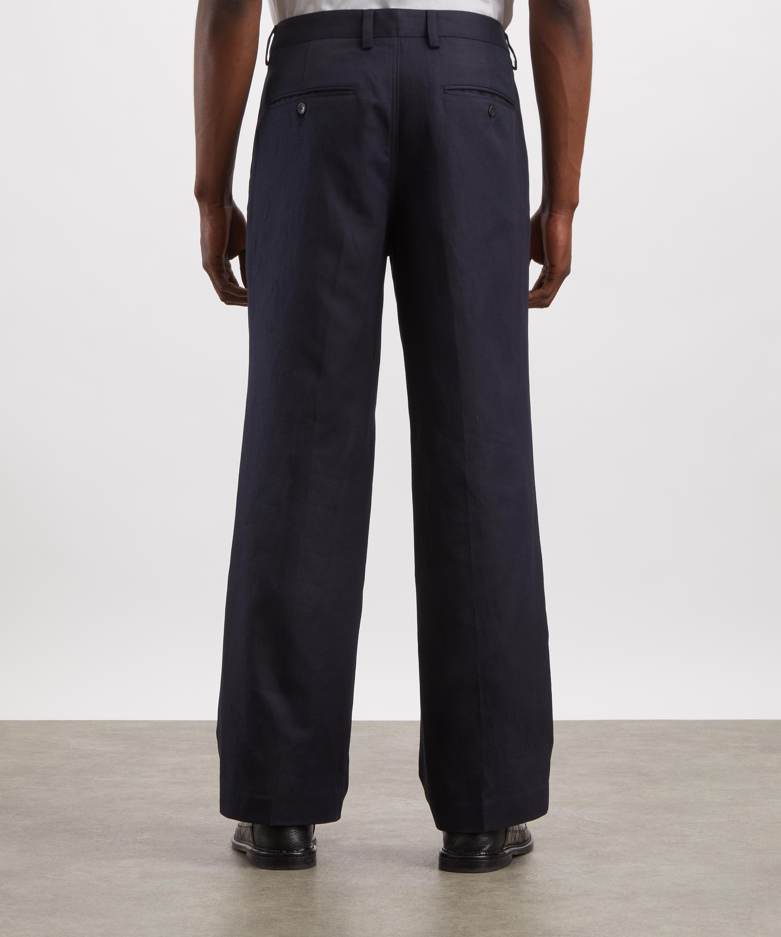 Aaron Levine - Cotton-Linen Workwear Trousers image number 3