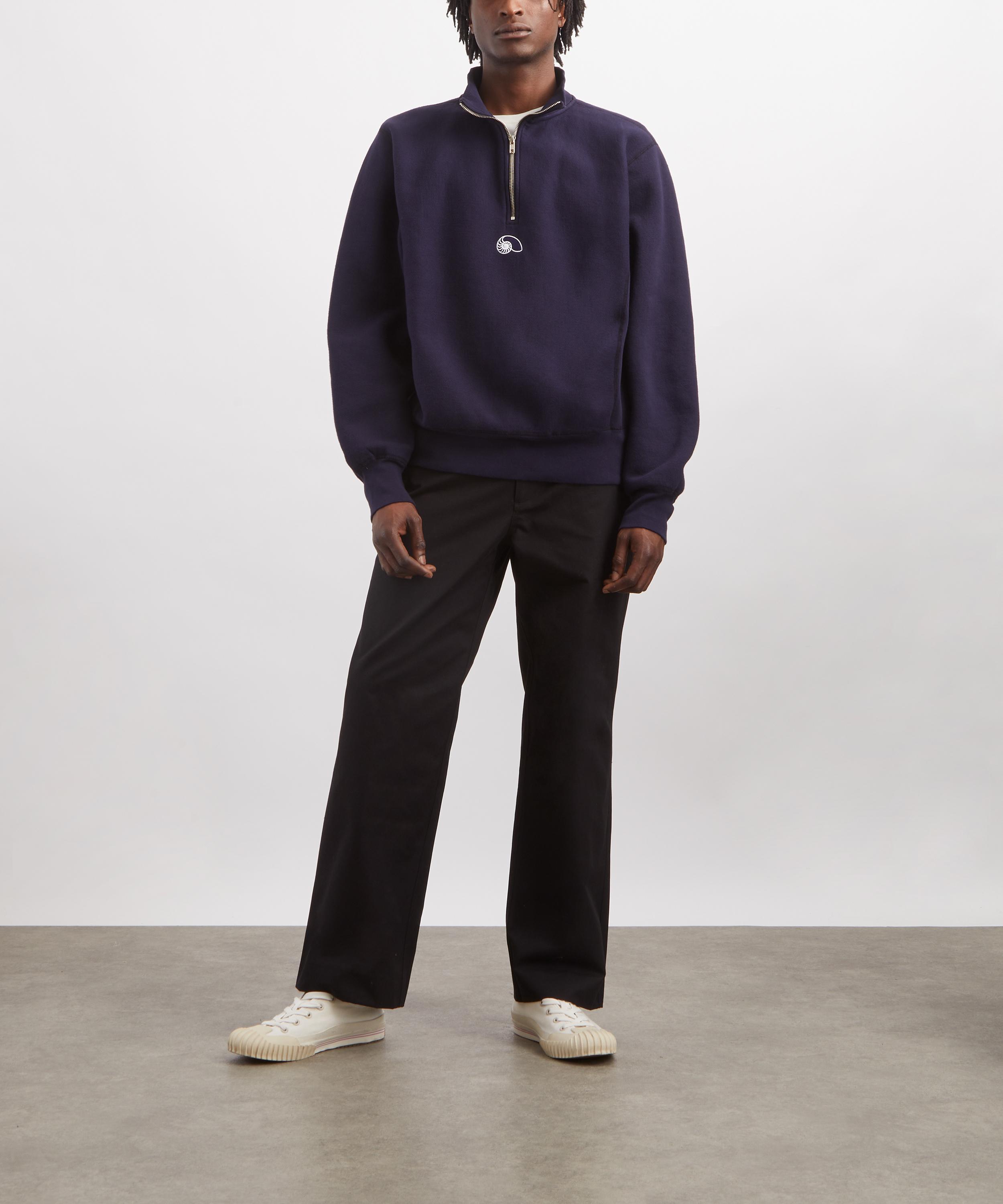 Aaron Levine - Navy Half-Zip Sweatshirt image number 1