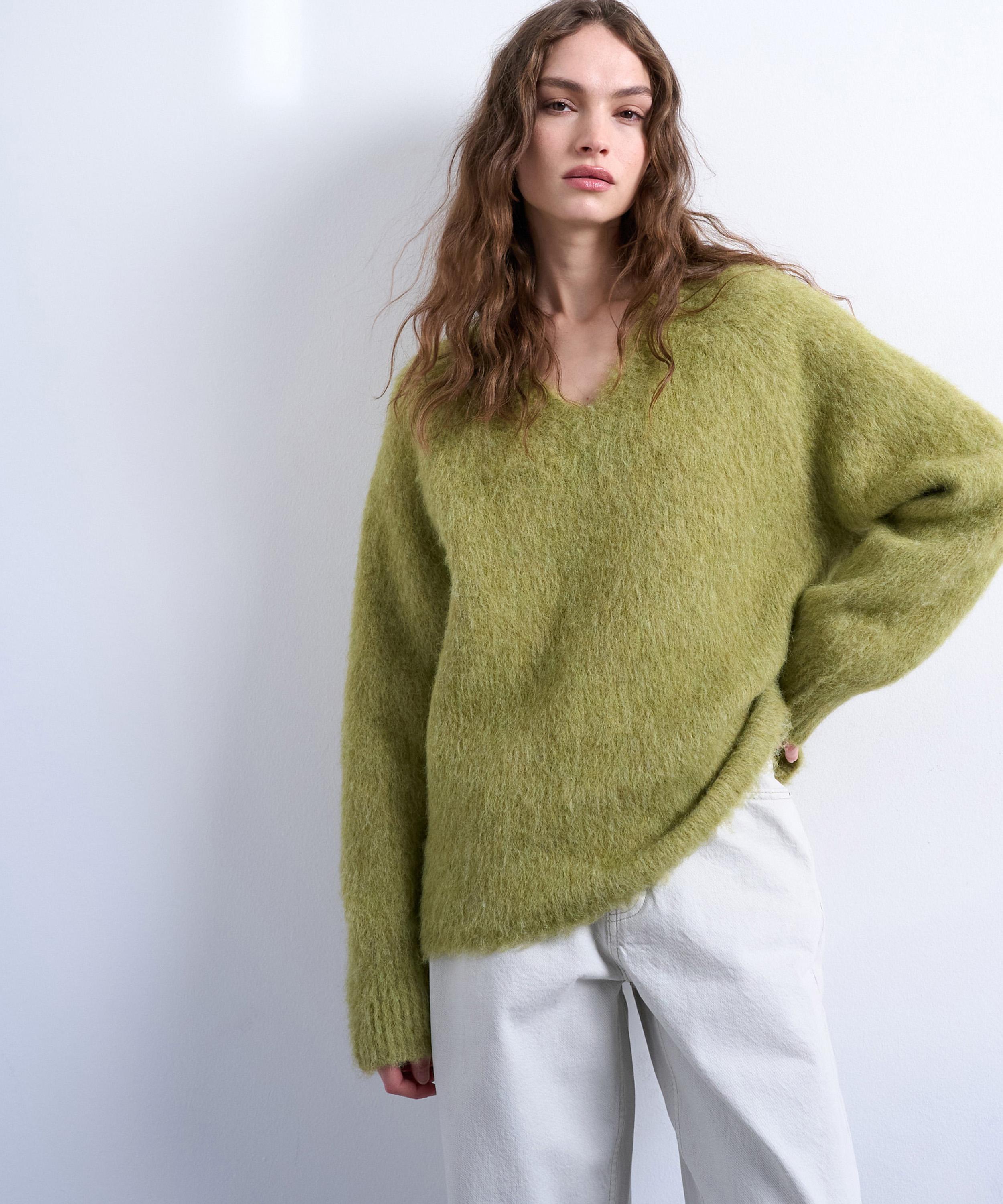 TOPSHOP - Avocado Knitted Premium Alpaca Jumper