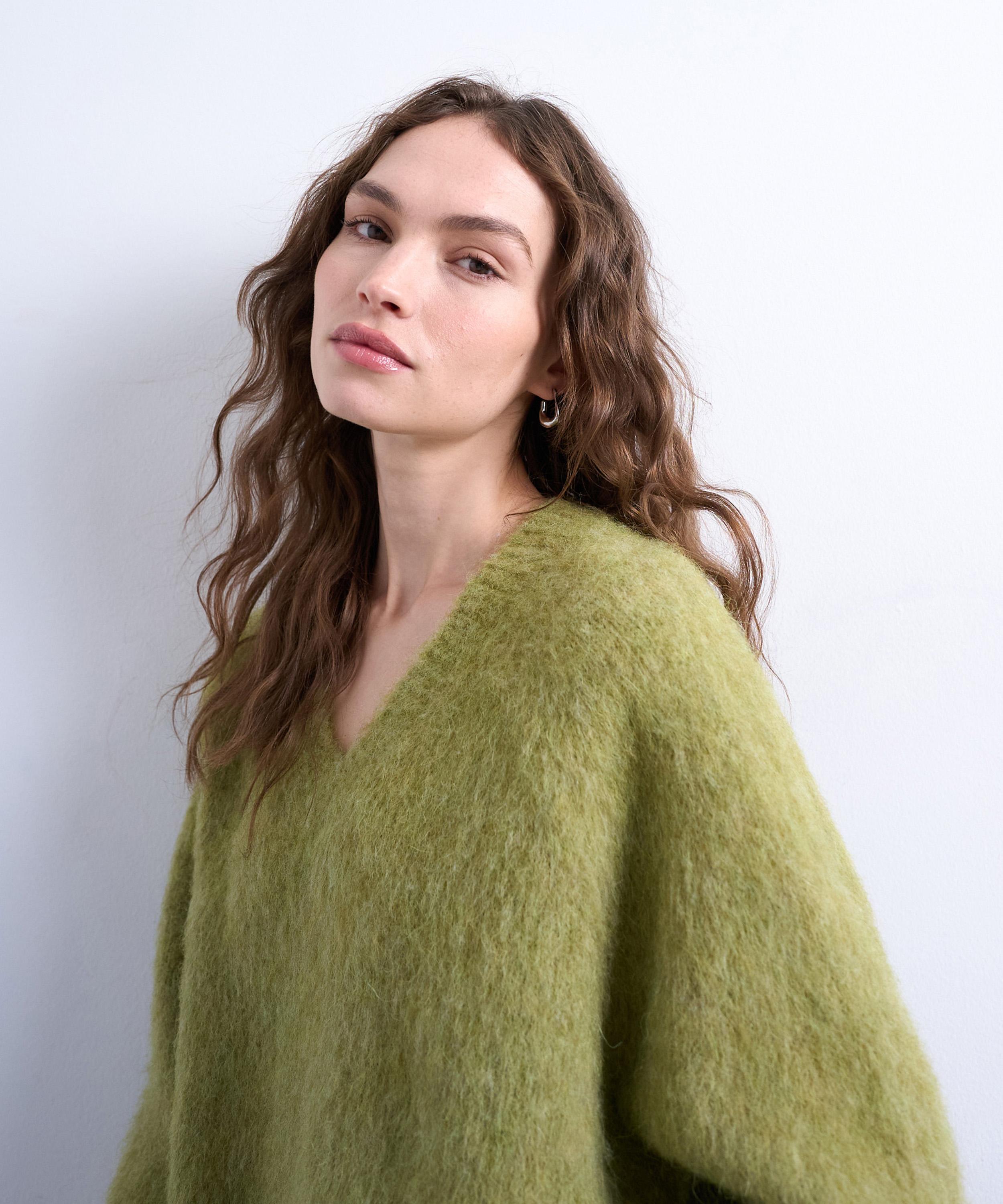 TOPSHOP - Avocado Knitted Premium Alpaca Jumper image number 1