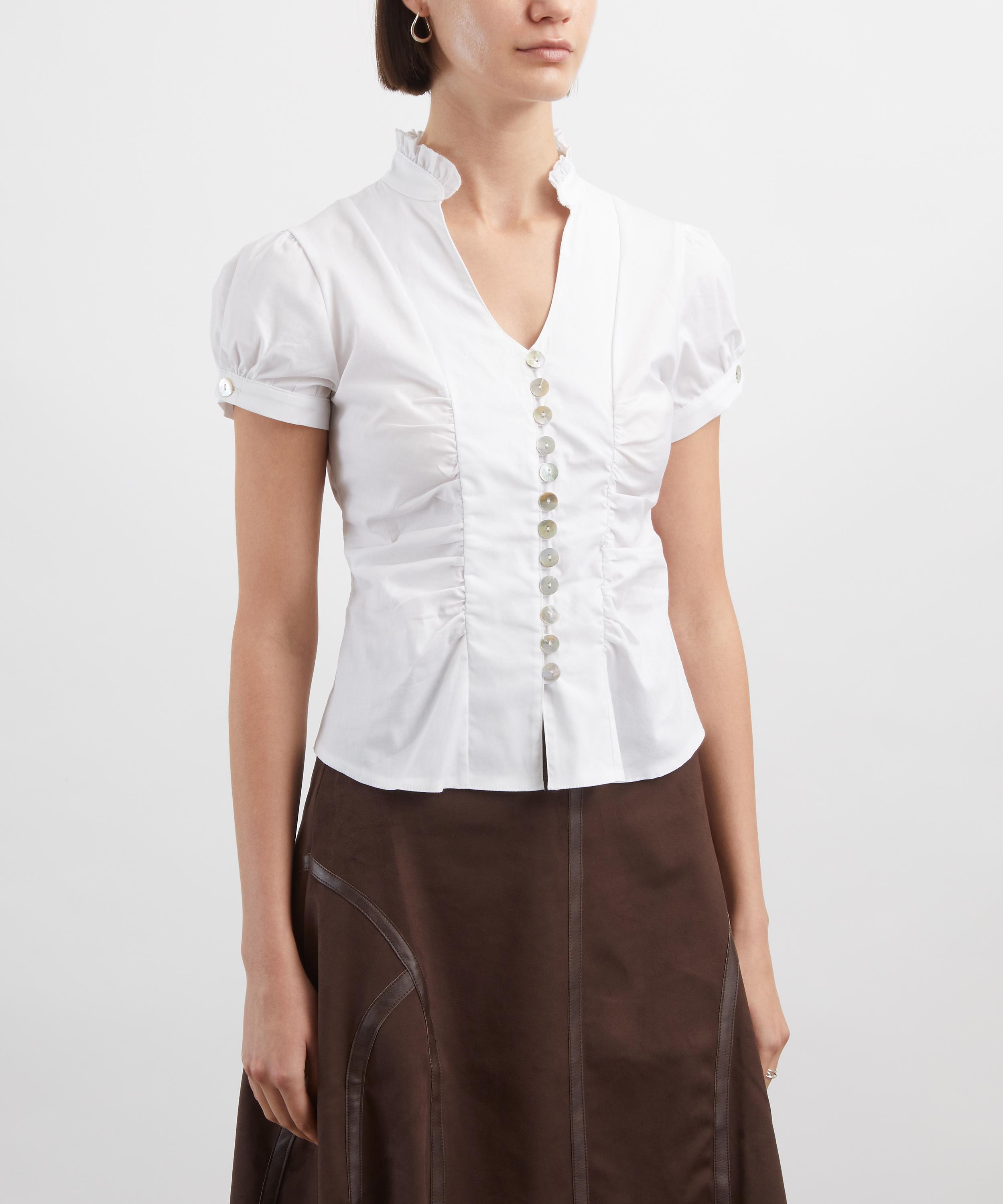 Coloma's - Paloma White Cotton Shirt image number 2