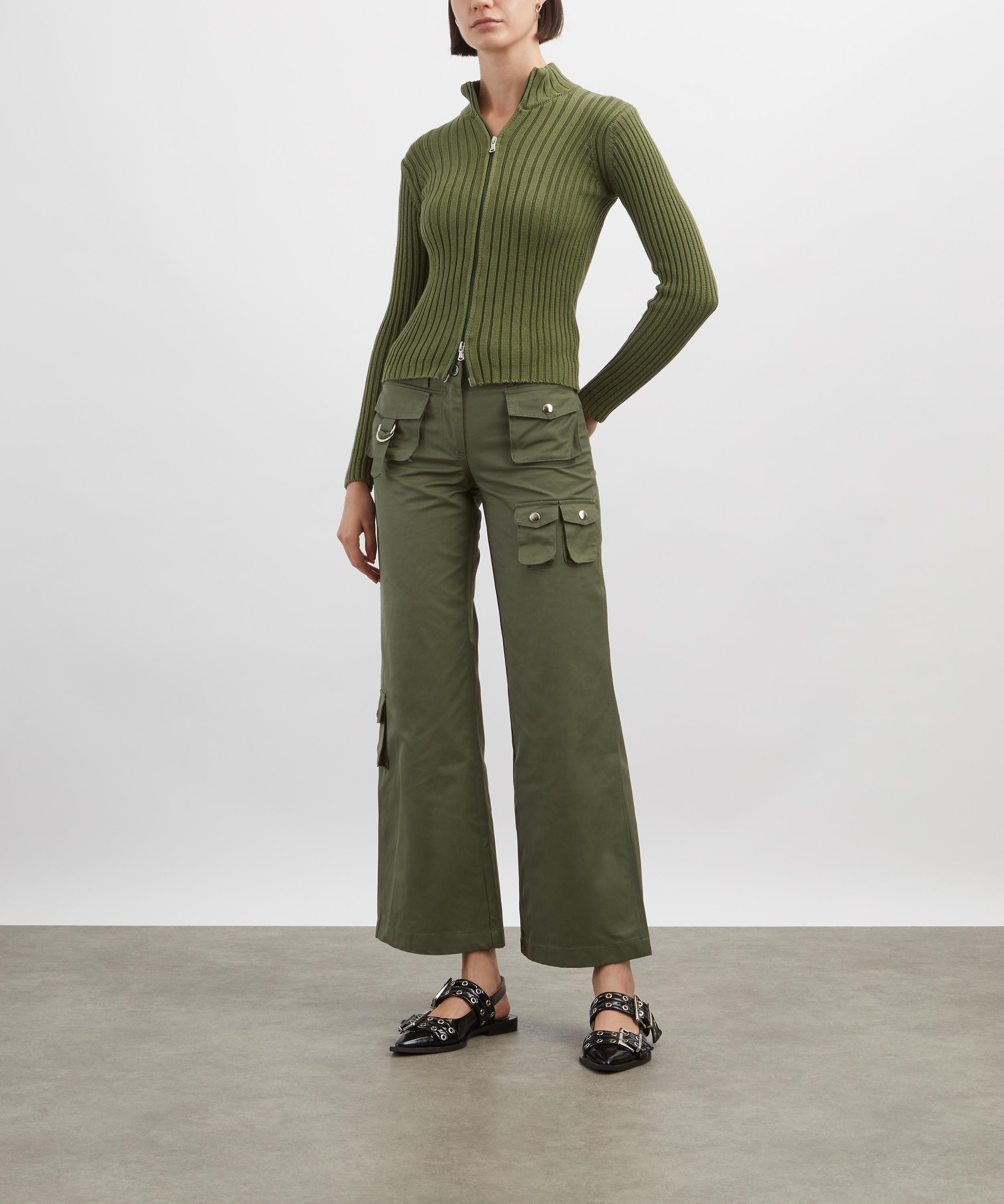 Coloma's - Barca Green Rib-Knit Top image number 1